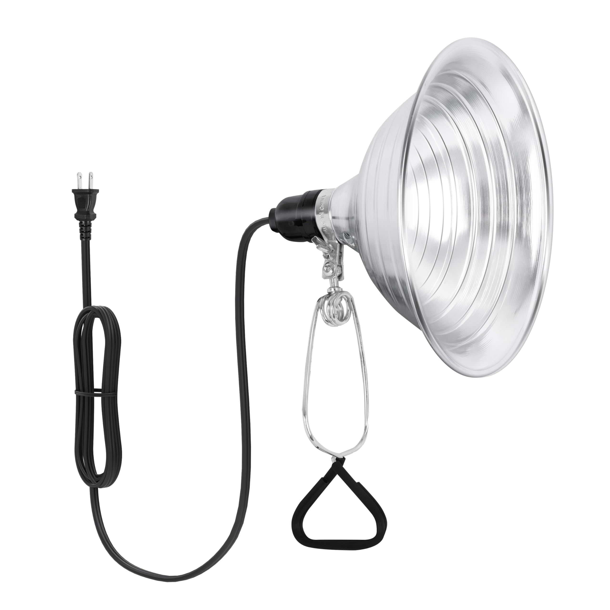 Healsmart 8.5'' Clamp Light Socket, 150-Watt Maximum With 6 Feet 18/2 Spt-2 Cord, Aluminum Reflector E26 (No Bulb Included), For