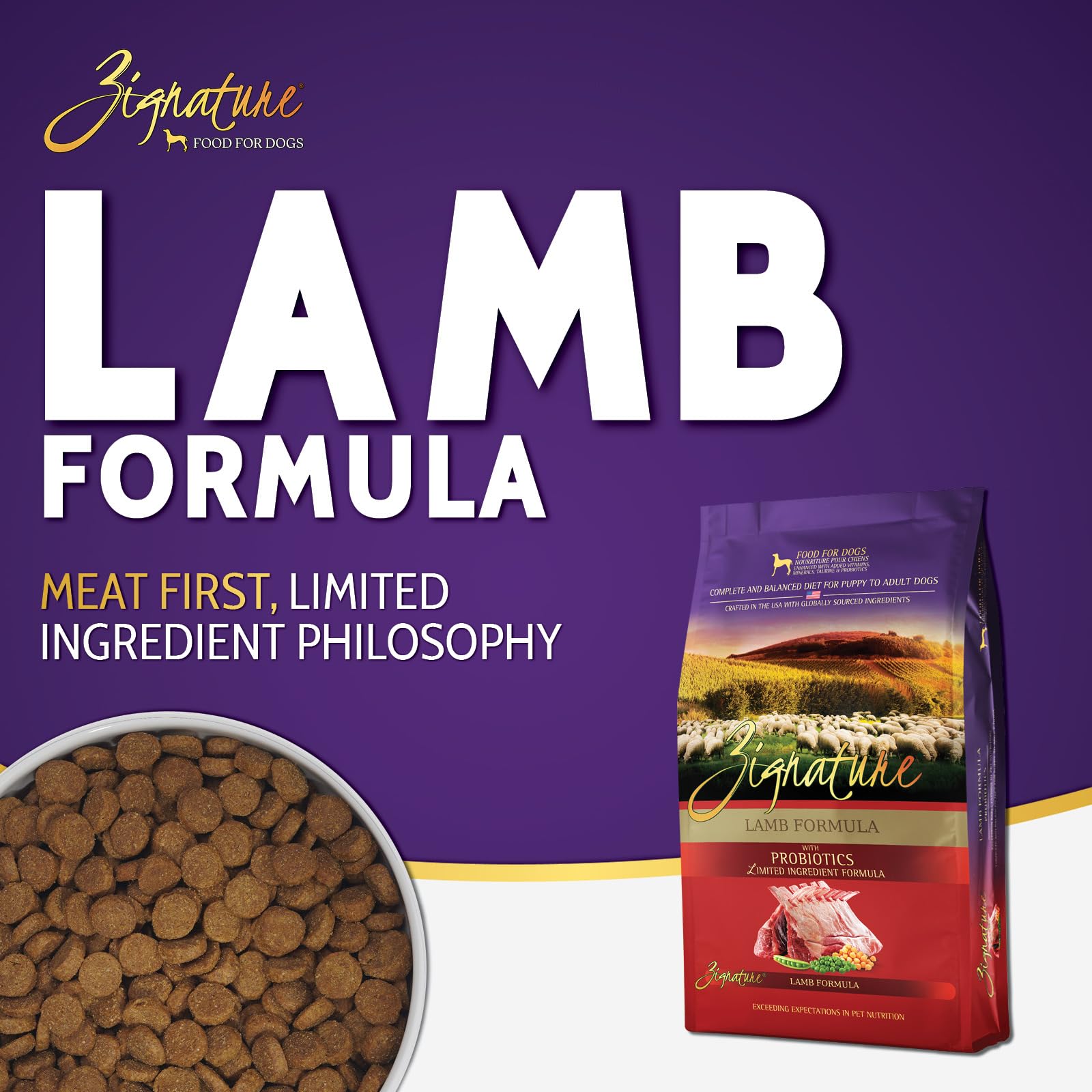 Zignature Lamb Limited Ingredient Formula Dry Dog Food 4lb