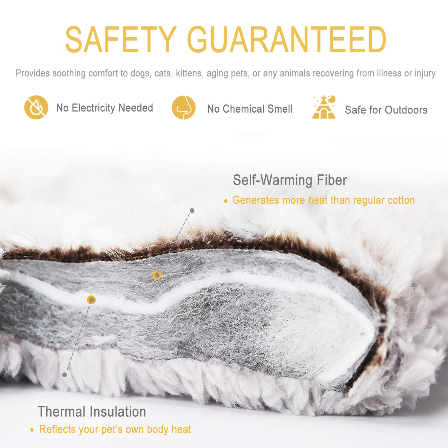 Self Heating Cat Pad Self Warming Cat Bed 22' X 17' Thermal Cat Mat Extra Warm Pet Mat For Outdoor And Indoor Large Kittens Small Puppy Pets