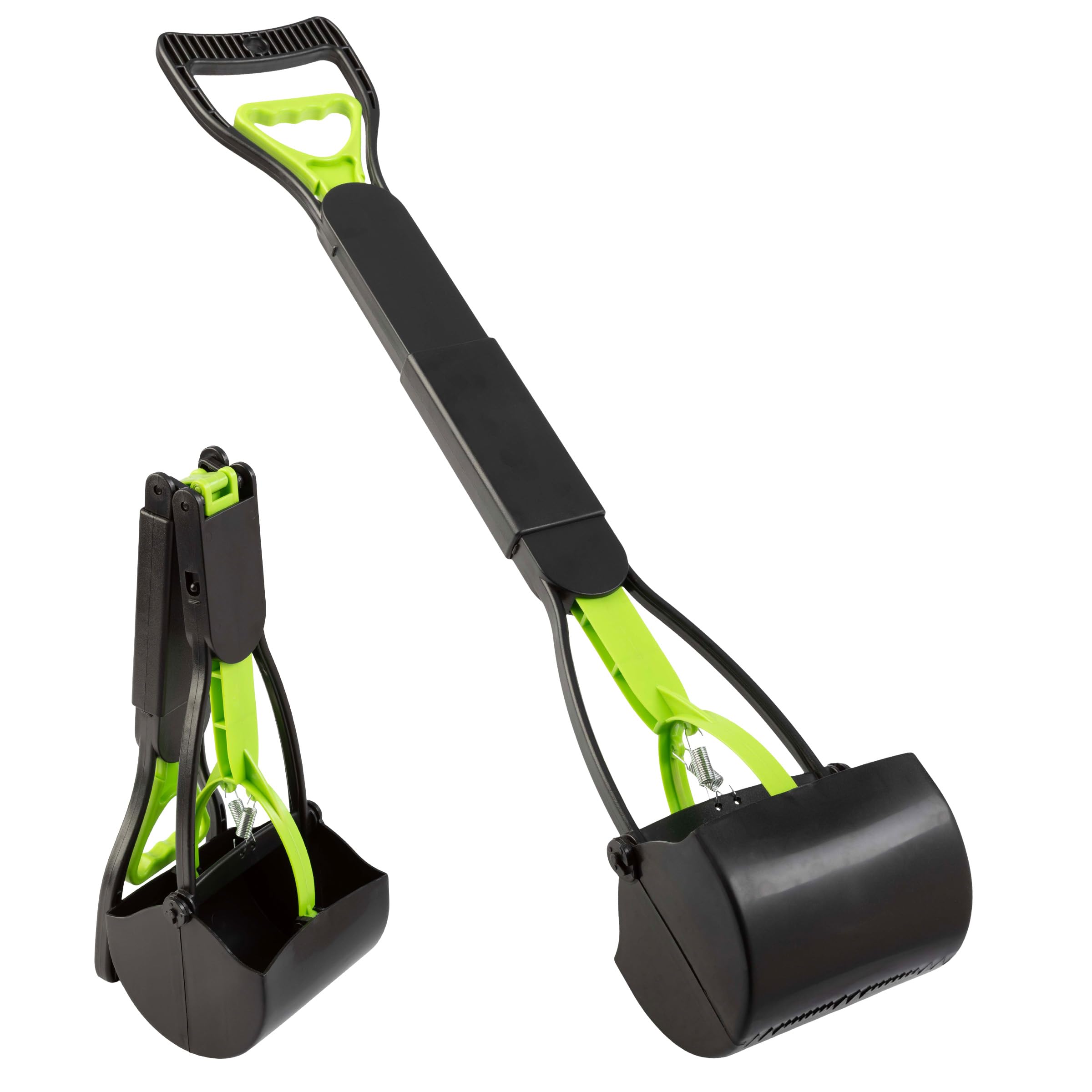 Pooper Scooper - Foldable Cat And Dog Poop Scoop With Ergonomic Handle - Enables One-Handed Use On Concrete, Grass, And Gravel B