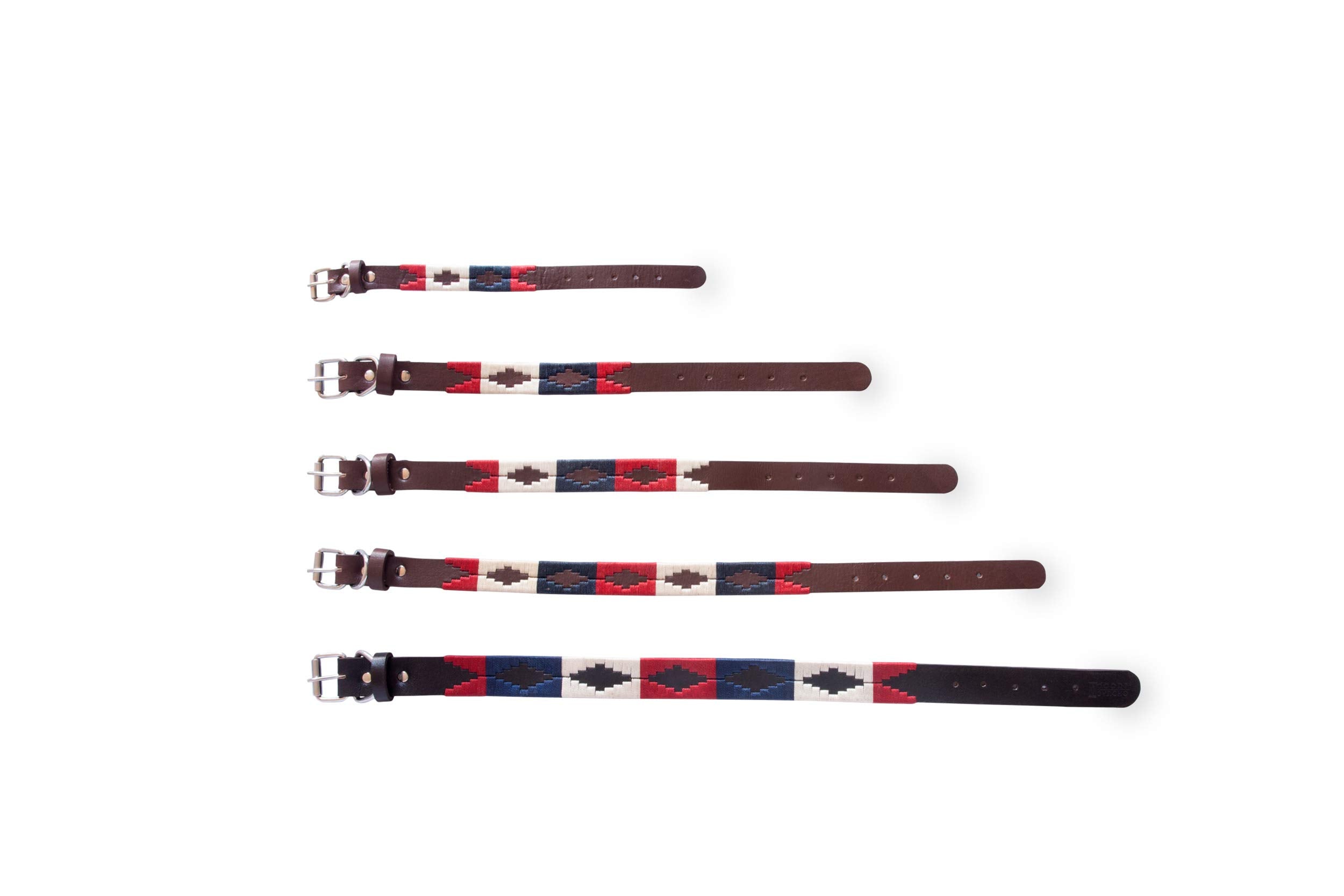 Gaucho Goods Soft Leather Dog Collar - The Patriot (L)
