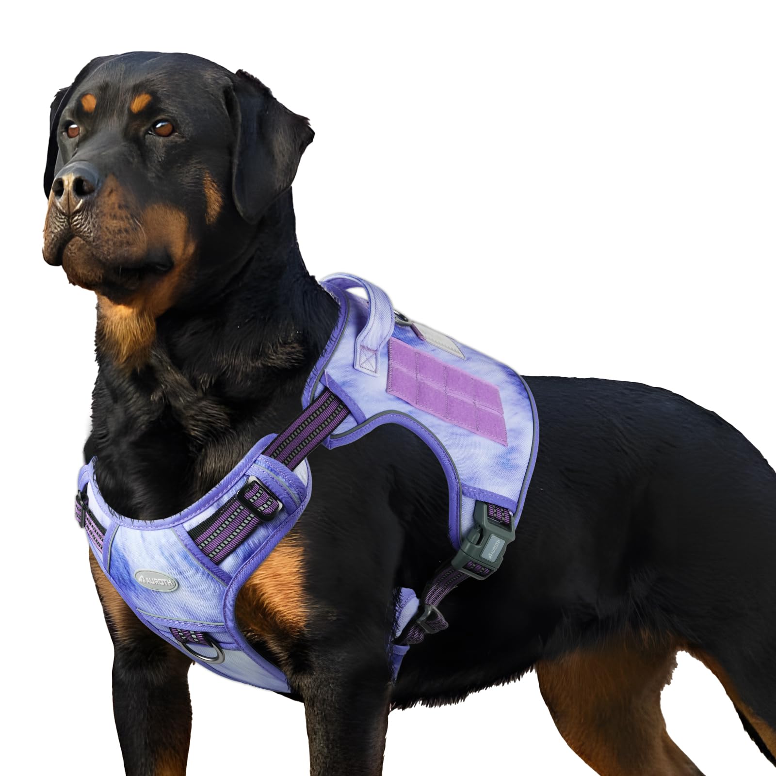 Auroth Tactical Dog Harness For Large Dogs No Pull Adjustable Pet Harness Reflective K9 Working Training Easy Control Pet Vest Military Service Dog Harnesses Very Peri L