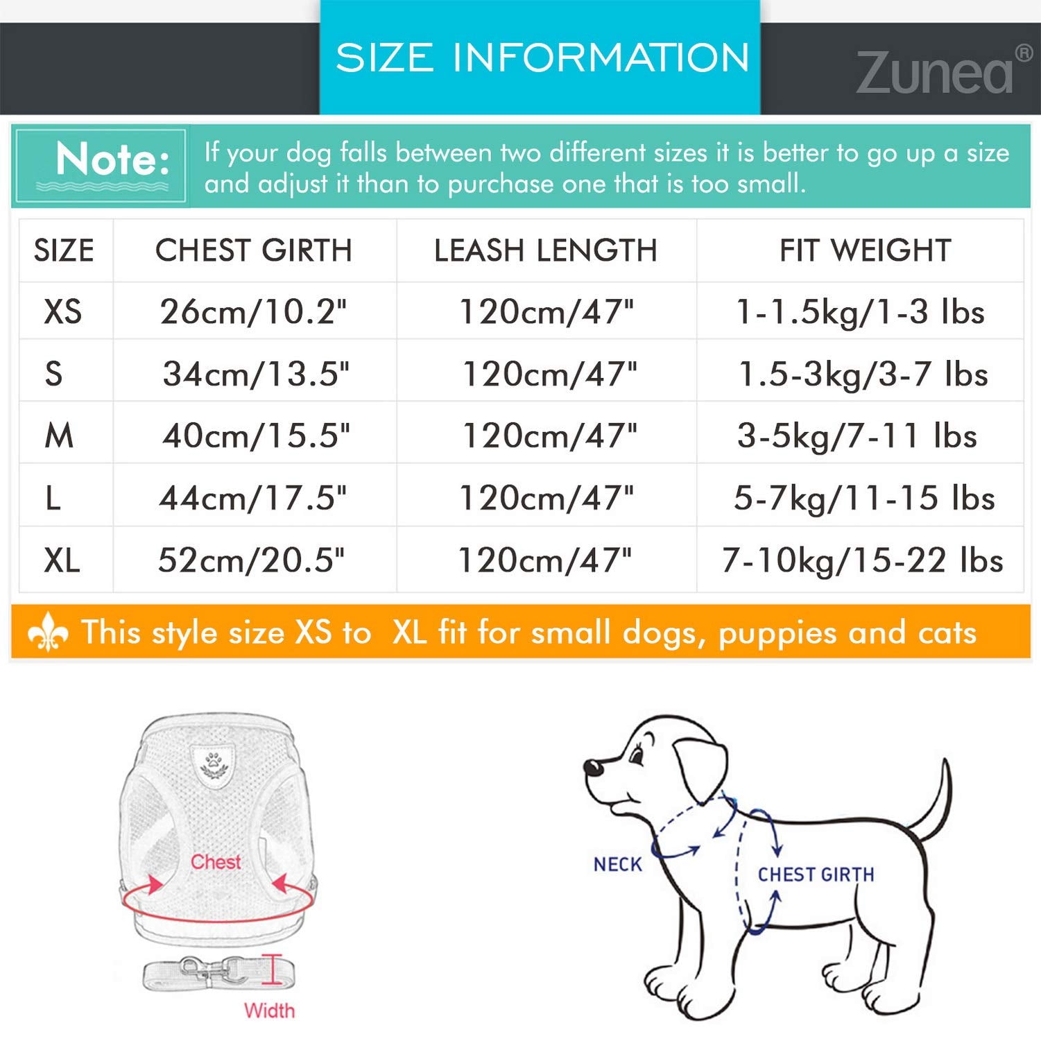 Zunea No Pull Small Dog Harness And Leash Set Adjustable Reflective Step-In Chihuahua Vest Harnesses Mesh Padded Plaid Escape Proof Walking Puppy Jacket For Boy Girl Pet Dogs Cats Gray L
