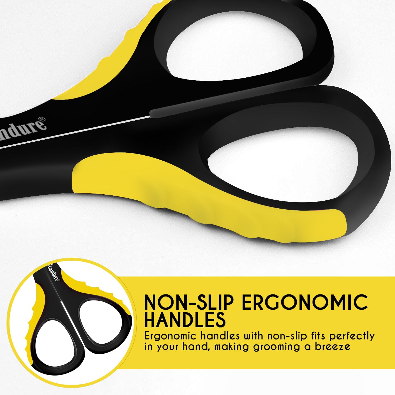 Candure Cat Nail Clipper Stainless Steel Cat Claw Trimmers For Rabbits, Guinea Pigs, Birds, Puppies, Kittens And Small Animals Pet Nail Clipper For Professional And Home Use (Yellow)