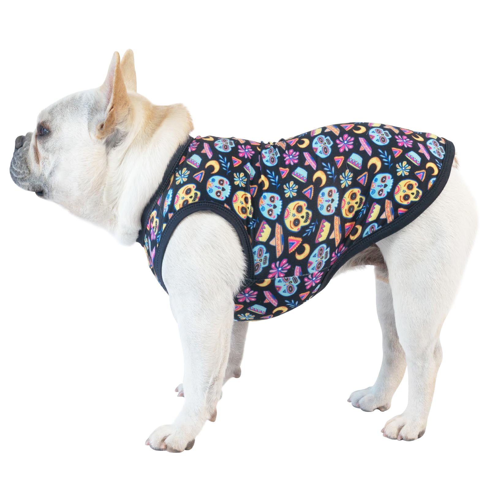 Cutebone Skulls Dog Shirts 2-Pack Soft Pet Clothes Breathable Summer Vest For Small Puppy And Stretchy Cat Apparel 2Bx07S