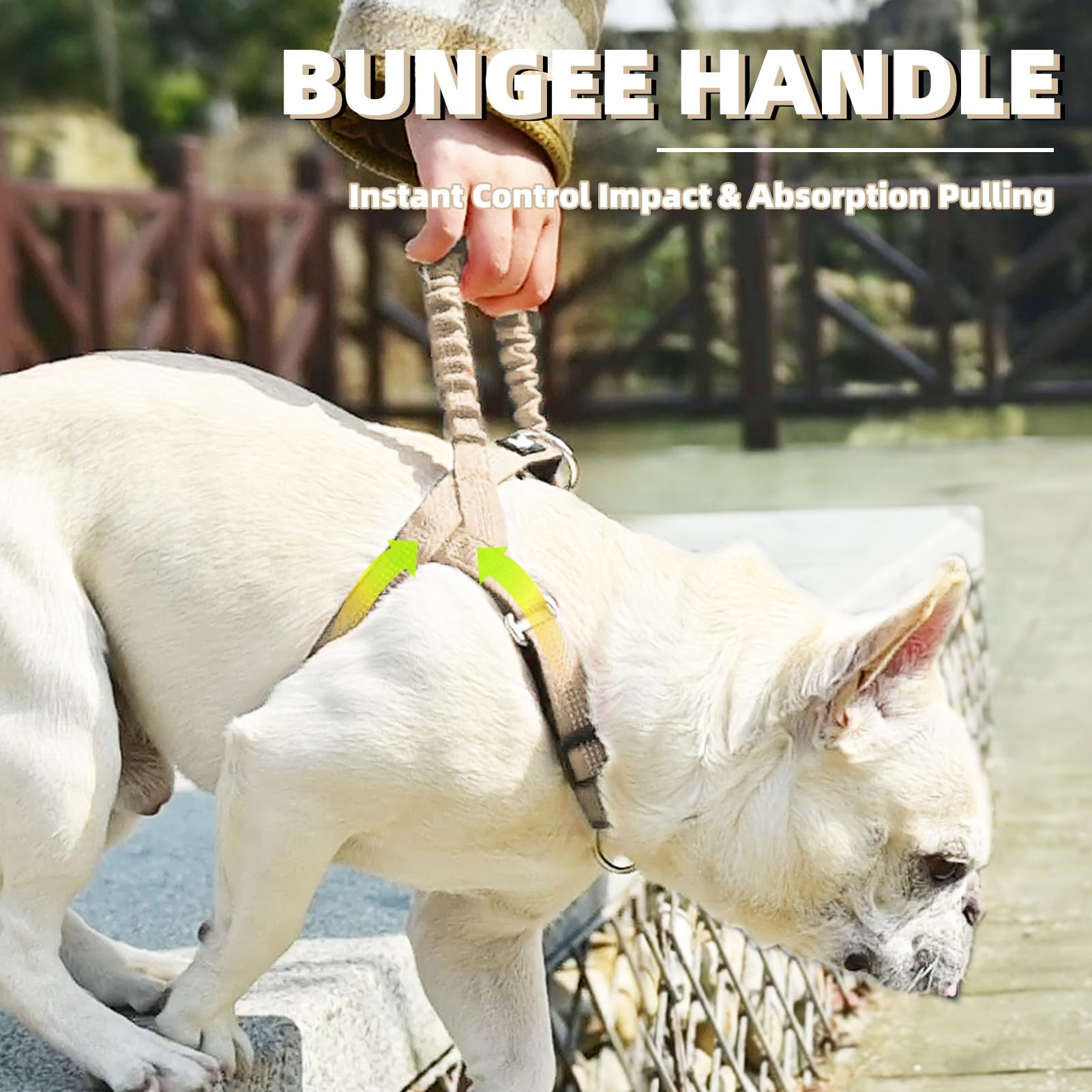 PUPTECK No Pull Dog Harness, Adjustable XS Reflective Vest, Escape Proof, Beige