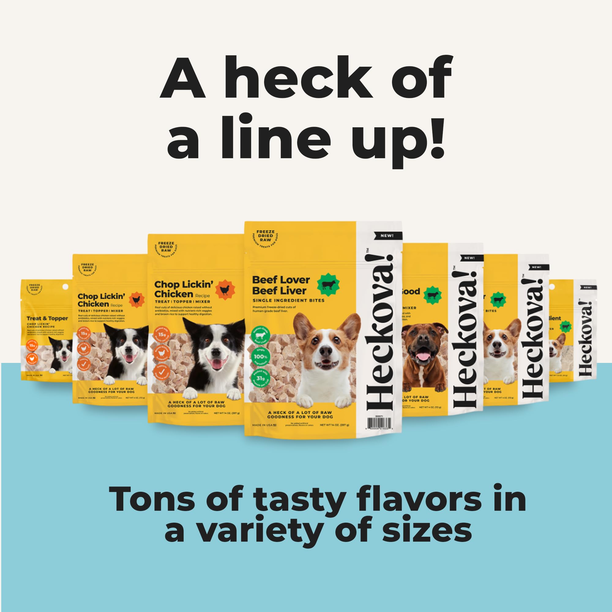 Heckova! Beef Lover - Freeze Dried Beef Liver Dog Treats - Single Ingredient Human Grade Raw Beef Liver Bites for Training, Meal