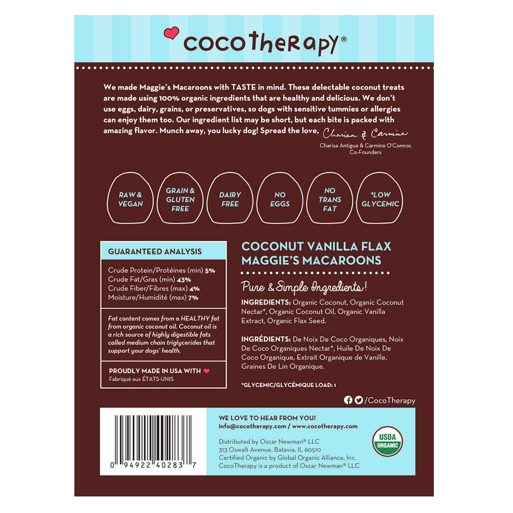 Cocotherapy Ctt-0011 MaggieS Macaroons Coconut Vanilla Flax (1 Pouch), 4 Oz