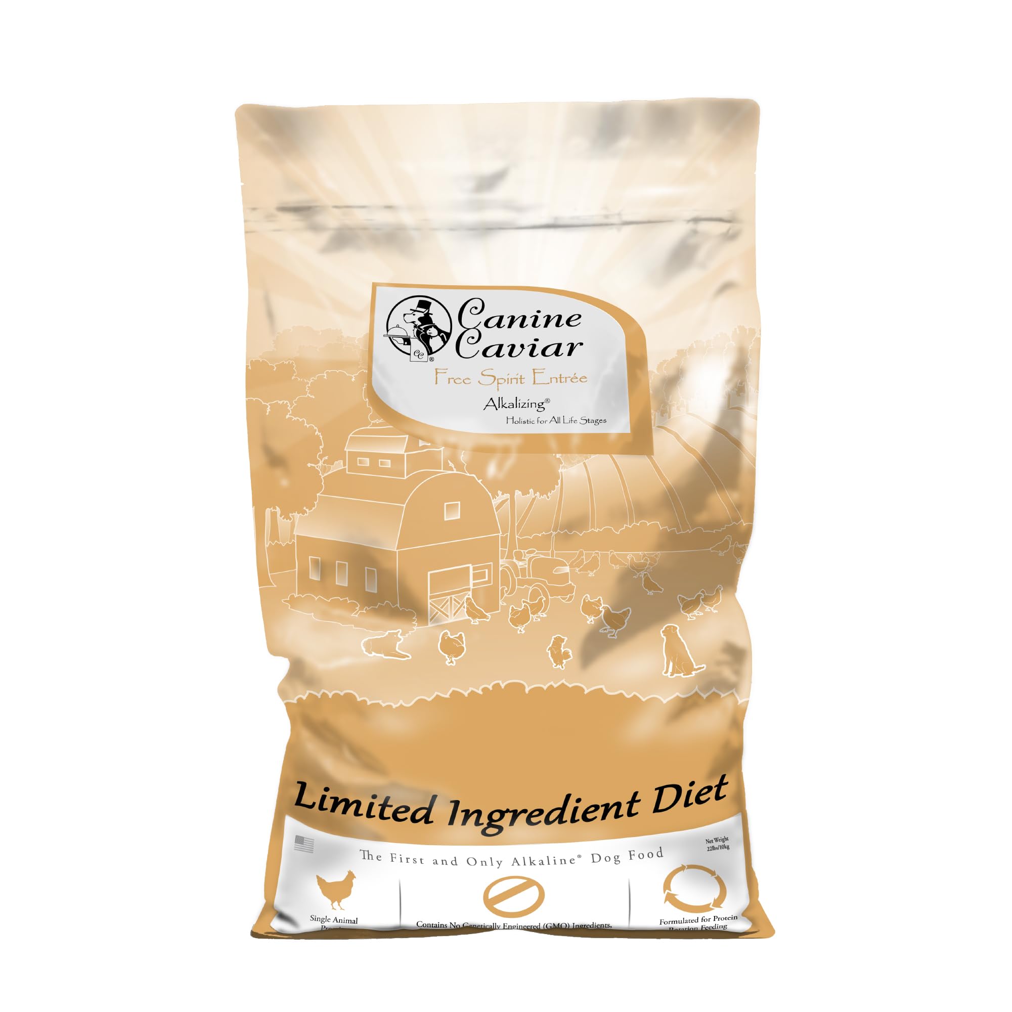 Canine Caviar - Free Spirit: Chicken & Pearl Millet Alkaline Dry Dog Food, Limited Ingredients, Gluten-Free, Based on Science & 