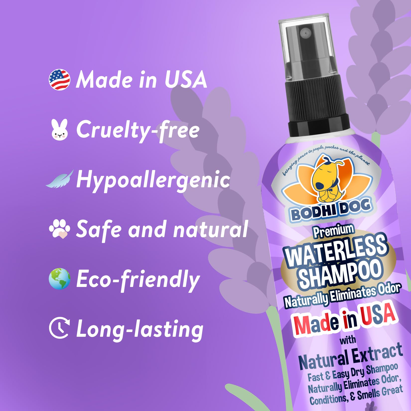 Bodhi Dog Waterless Shampoo  Natural Dry Shampoo For Dogs Or Cats  Neutralizes Pet Odor  No Rinse Required  Made With Natural Ex
