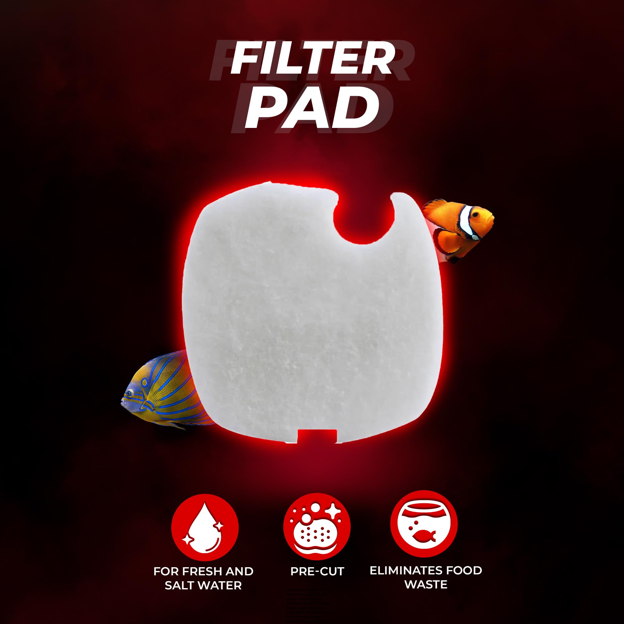 Aquatop Replacement White Filter Pads For Cf-500Uv & Cf-500Uvmkii – For Clear Water – Traps Dirt & Waste – Easy To Install