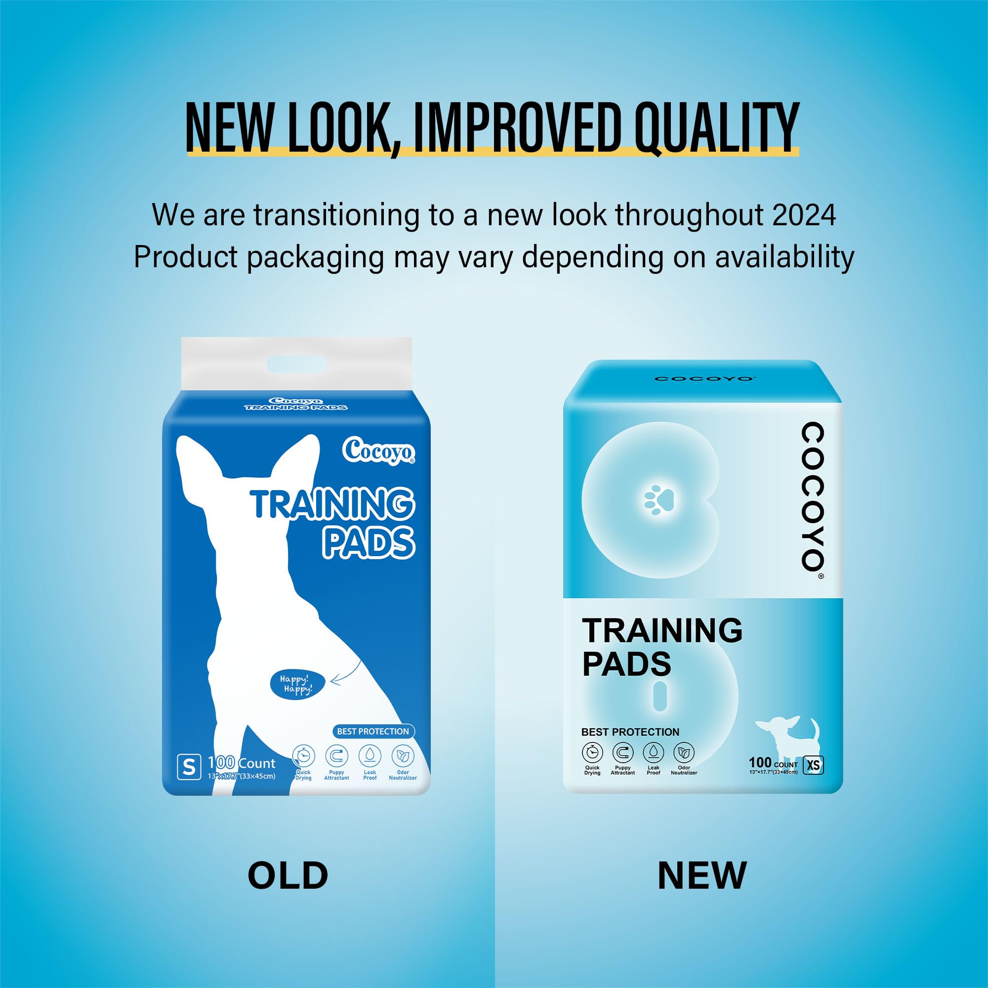 COCOYO Best Value Training Pads 100 Count 13 by 17.7   | Dog Pee Pads | Super Absorbent Puppy Pads,Blue