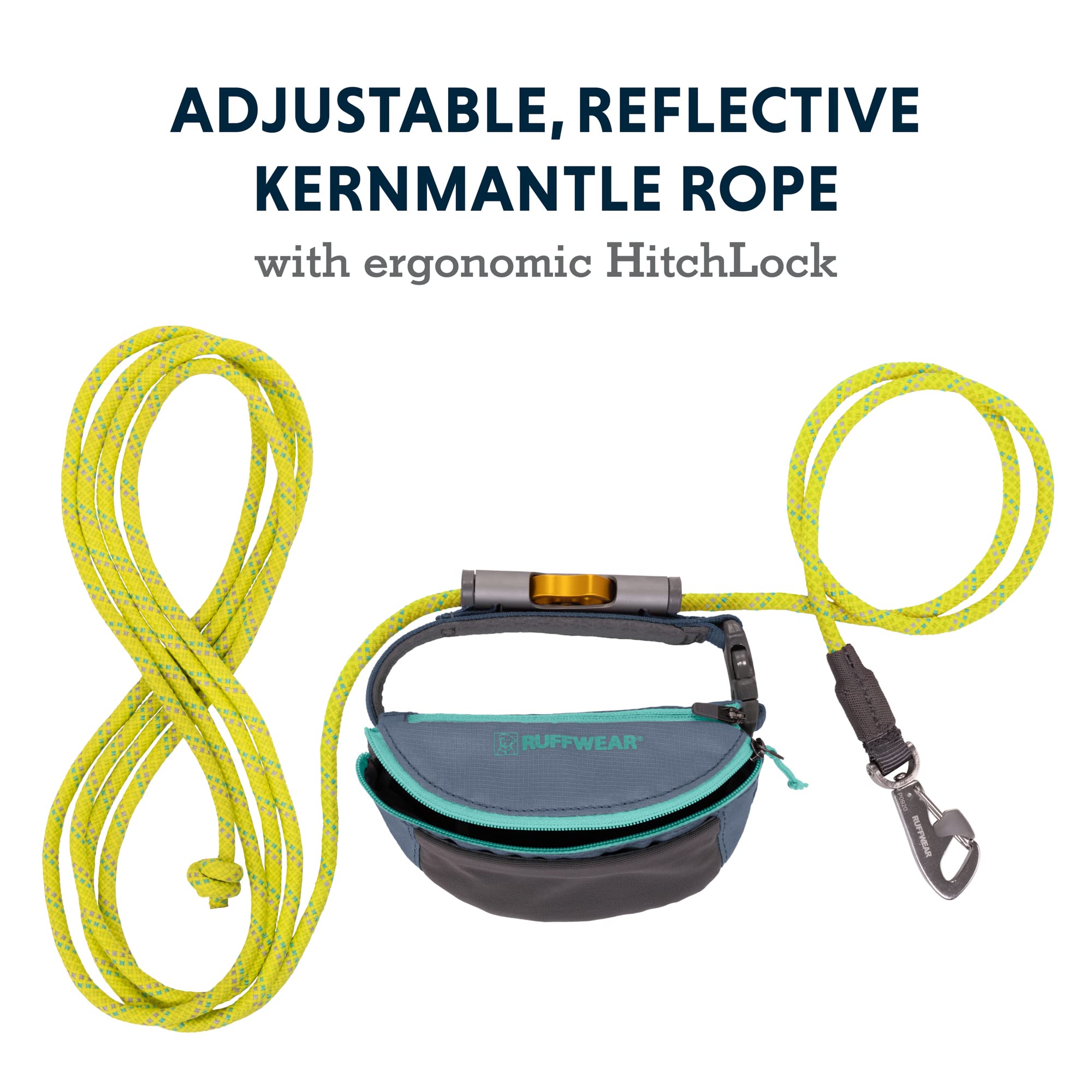 Ruffwear, Hitch Hiker Dog Leash, Adjustable Leash & Hitching System for Camping & Hiking, Slate Blue