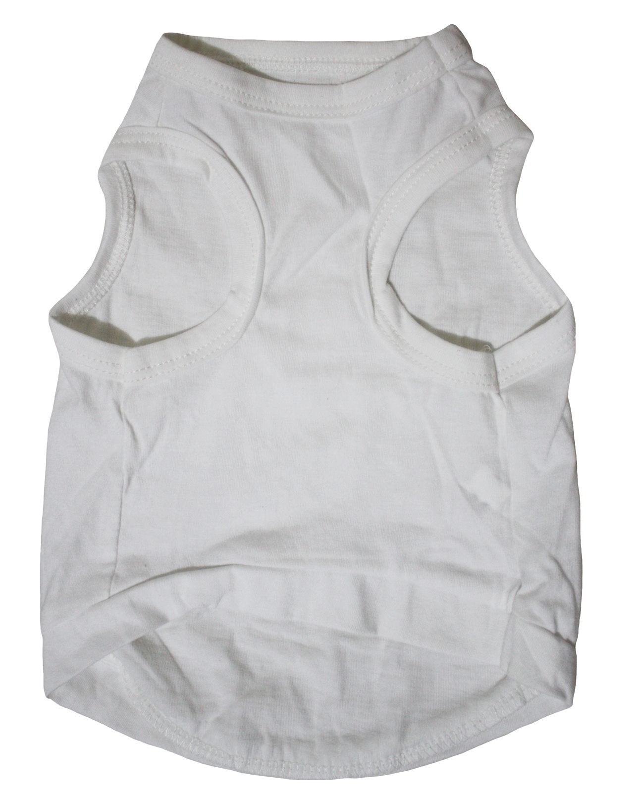 Petitebella Plain Single Color Puppy Dog Shirt (White, Large)