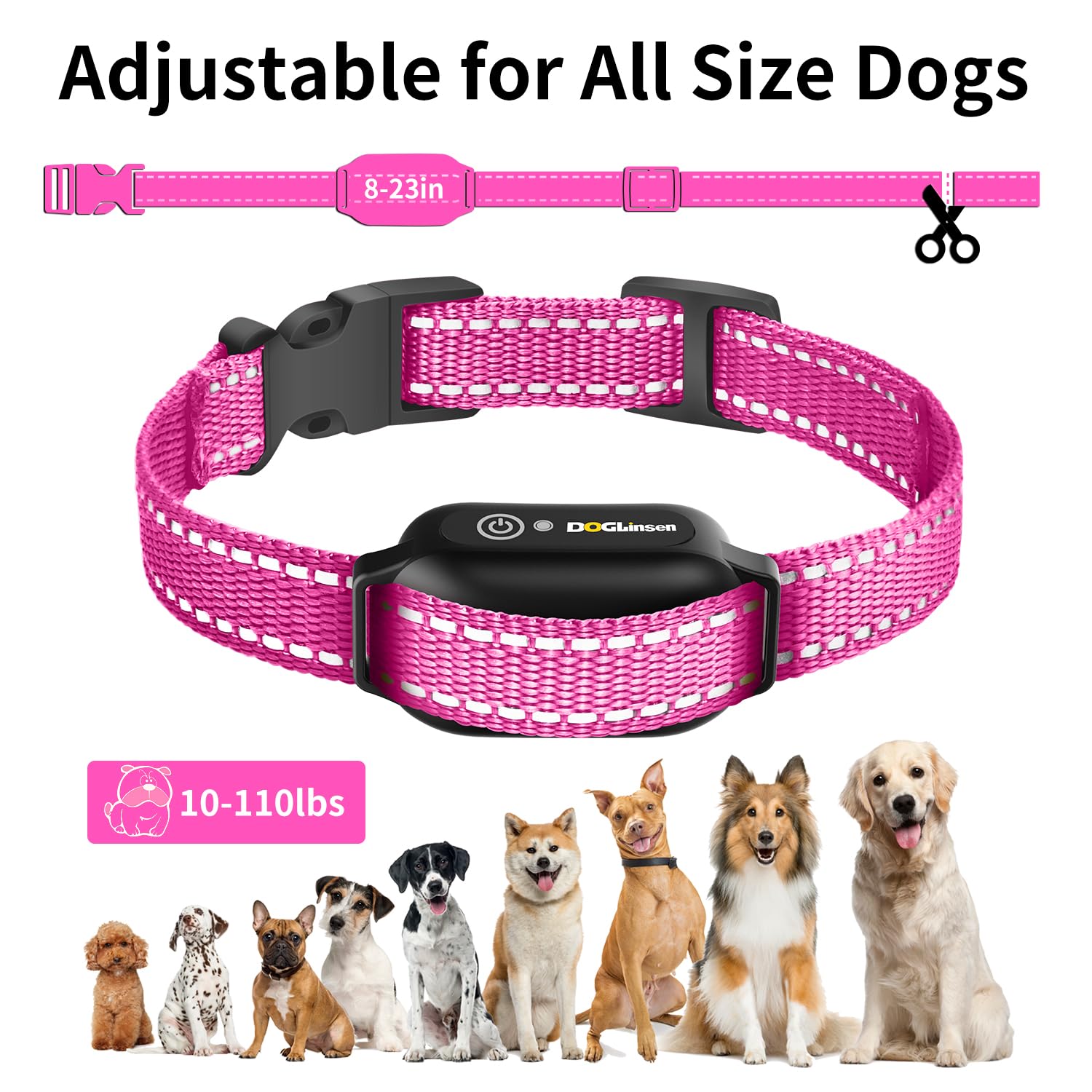 Doglinsen No Shock Dog Training Collar With Remote 3300Ft Range, Vibrating Dog Collar, Vibration Collar For Small Medium Large D