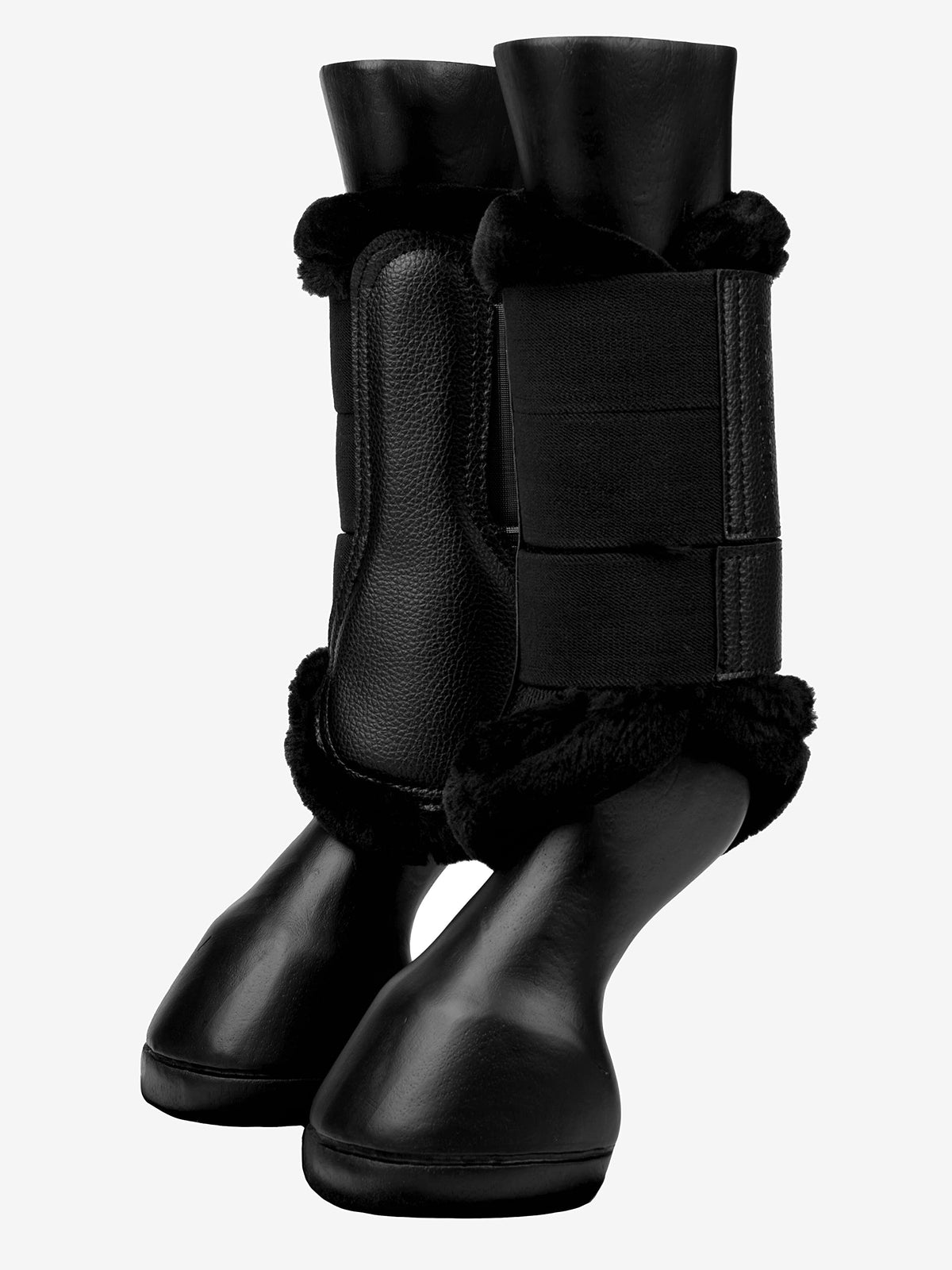 Lemieux Fleece Edged Mesh Brushing Horse Boots - Protective Gear And Training Equipment - Equine Boots, Wraps & Accessories (Bla