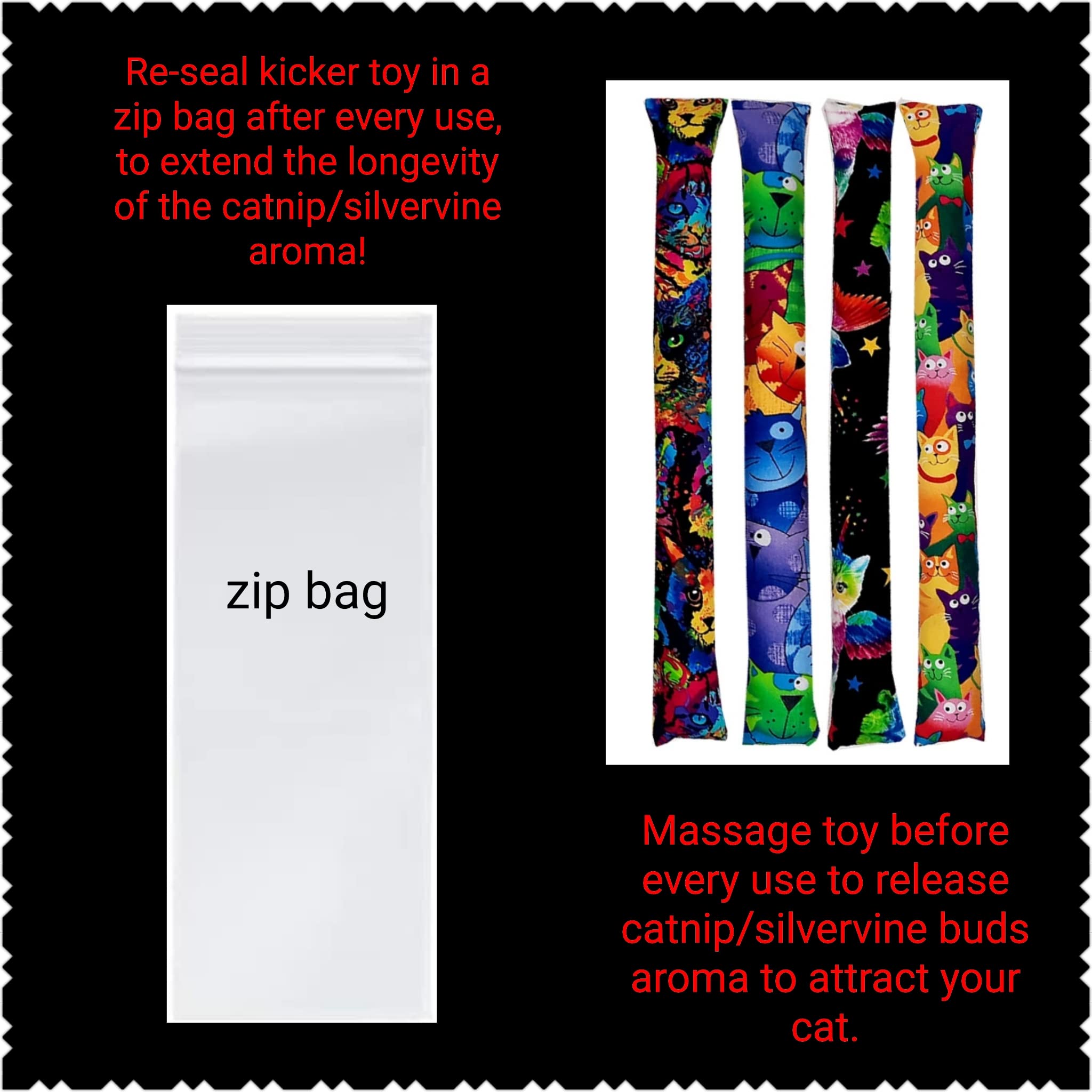 Catnip Kicker Toy 15' Set Of 2, 20 Designs/Random, Cat Kicker Toy, Silver Vine Cat Toy, Kitty Sticks, Cat Birthday Gift, Toy Fo