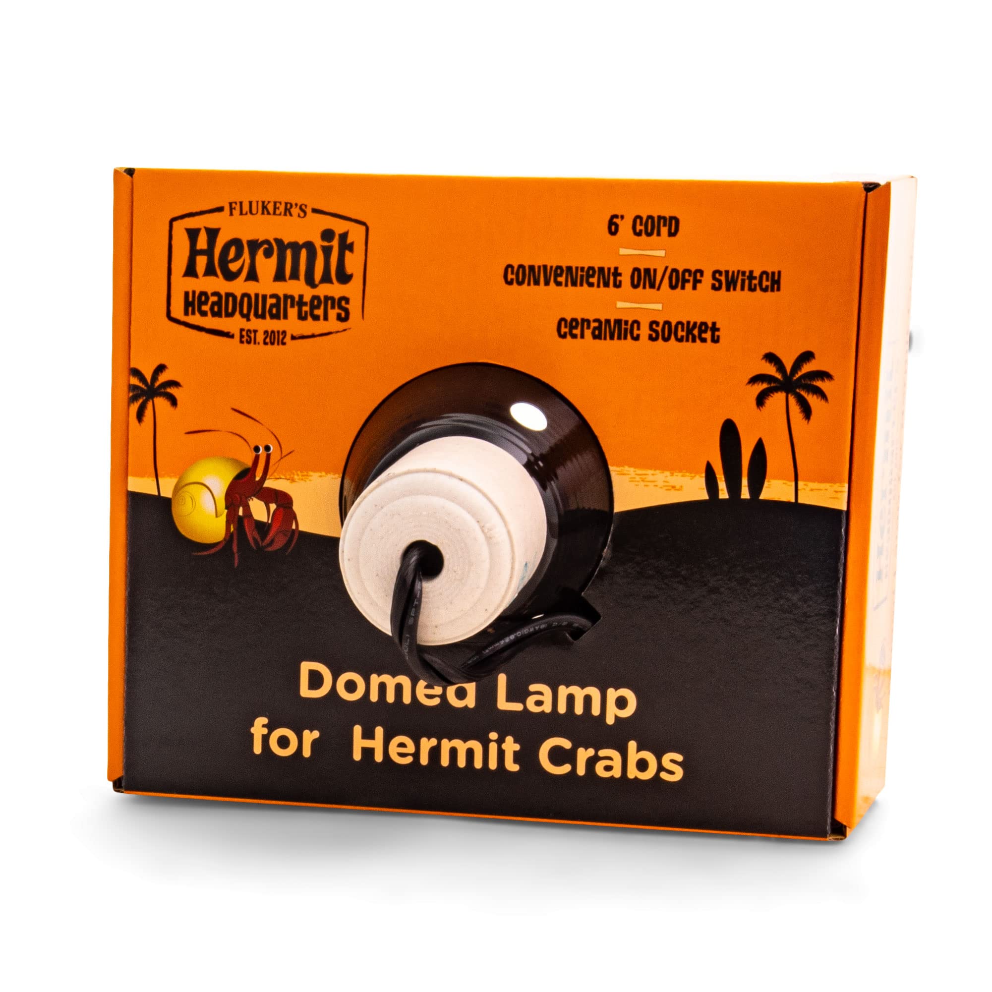 Flukers Domed Lamp for Hermit Crab Enclosures, 5.5-Inch
