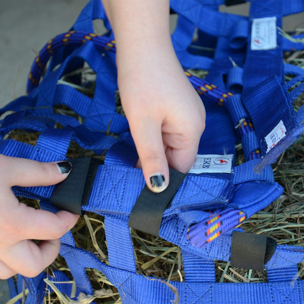 Derby Originals Natural Grazer Patented Four Sided Slow Feed Horse Hay Bale Bag With Exclusive Super Tough Bottom, Hunter Green (71-7133-Hgr)