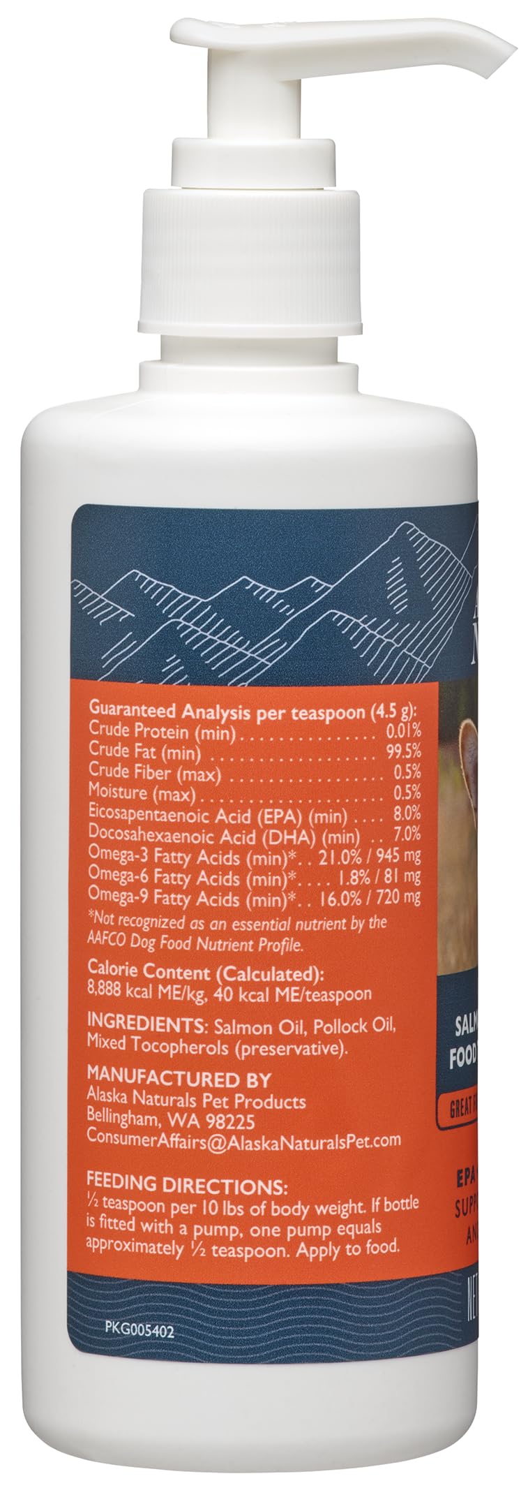 Alaska Naturals - Wild Alaska Salmon Oil Formula Dog Food Topper - EPA and DHA Omega-3 - Supplement for Healthy Skin, Shiny Coat