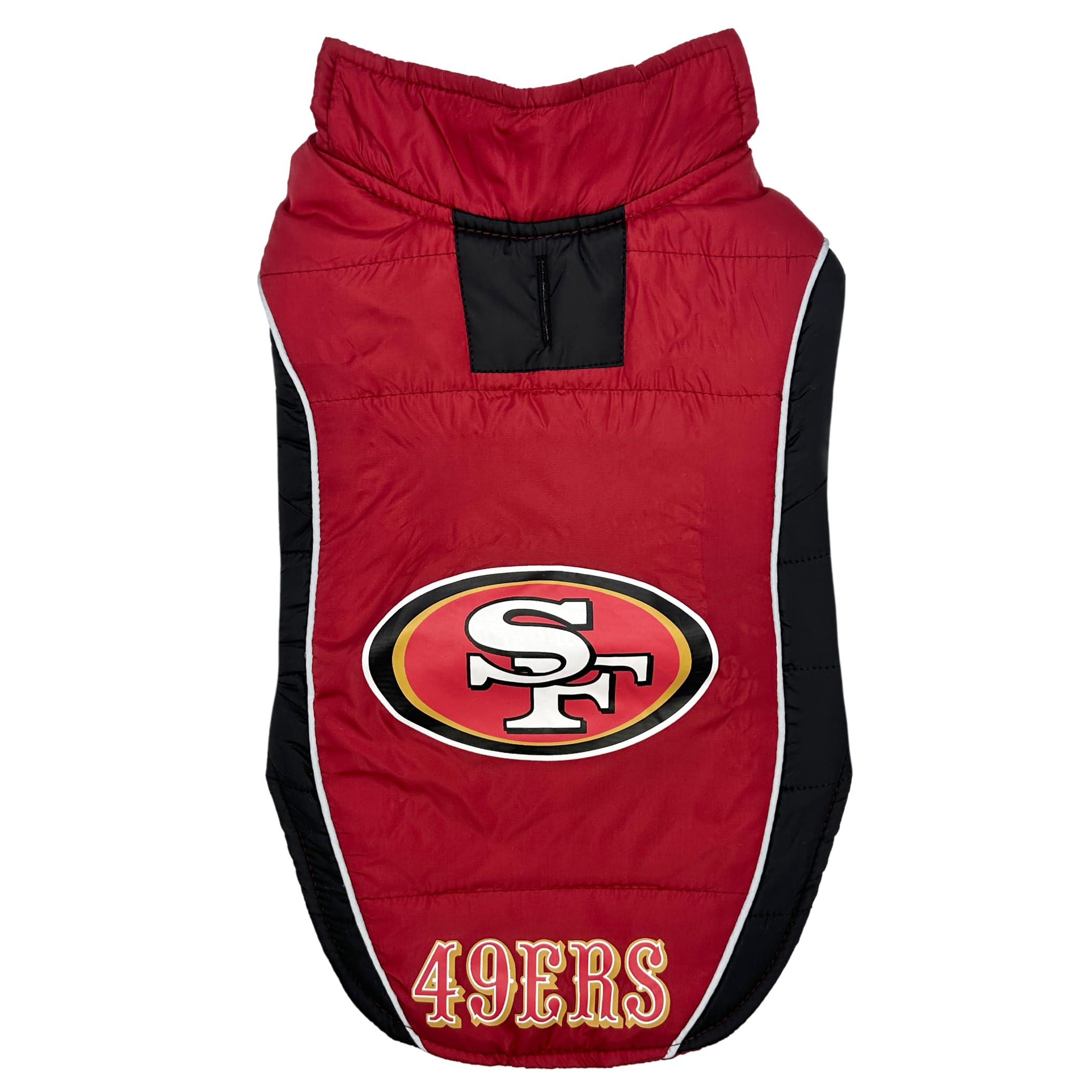 Nfl San Francisco 49Ers Puffer Vest For Dogs & Cats, Size Large. Warm, Cozy, And Waterproof Dog Coat, For Small And Large Dogs/C