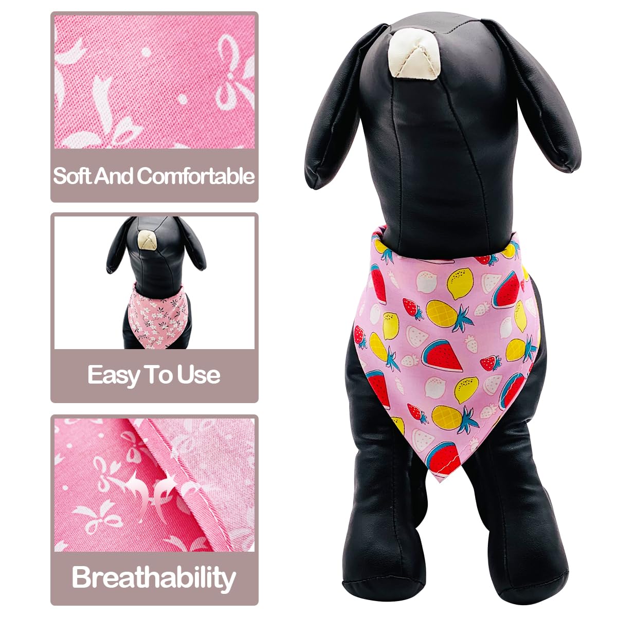 PET SHOW 50pcs Bulk Girl Small Dog Bandanas Female Cat Puppies Bibs Washable Cotton Triangle Head Scarfs Wholesale Medium Dogs B