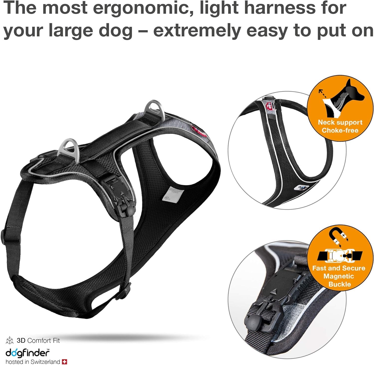 Magnetic Belka Comfort Harness Black L