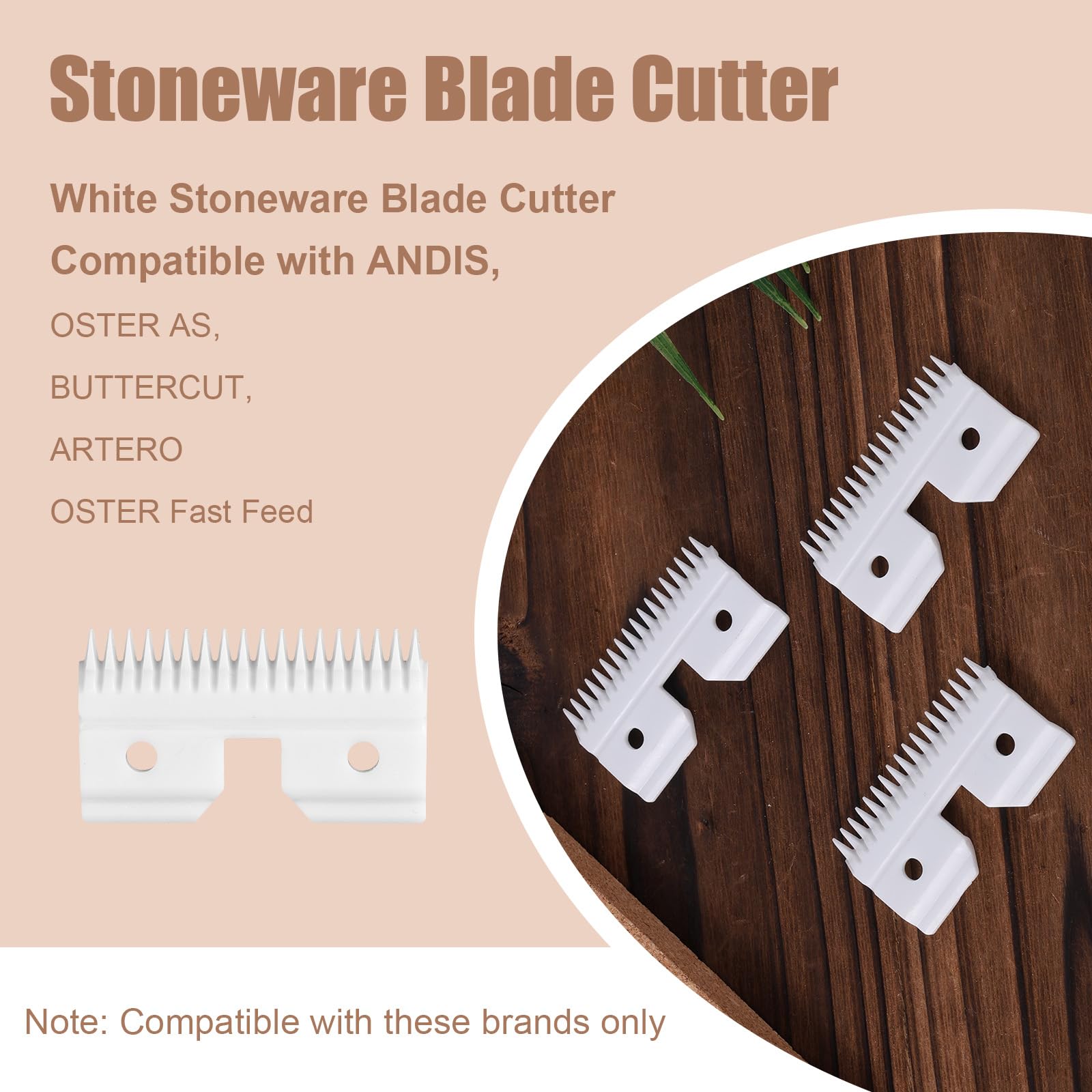 Replacement Blade For Andis Dog Clipper, Detachable Pet Dog Grooming Clipper Blades Fast Feed Ceramic Clipper Blades Compatible