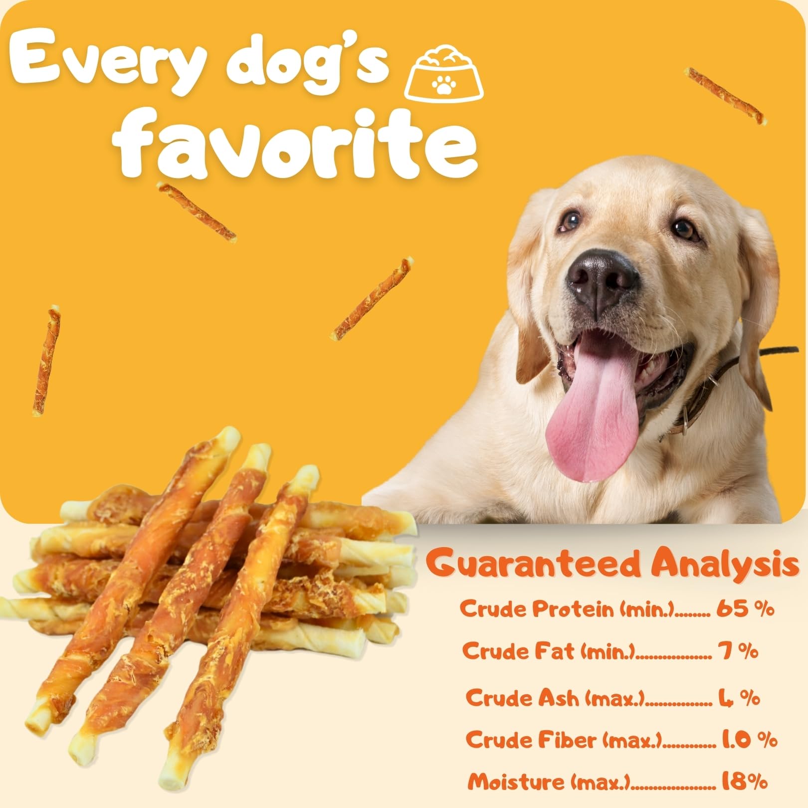 PETPURO Chicken Wrapped Rawhide Hide Twists Sticks Dog Treats, Long-Lasting Natural Dog Chew Snacks for Puppy and Small Dogs