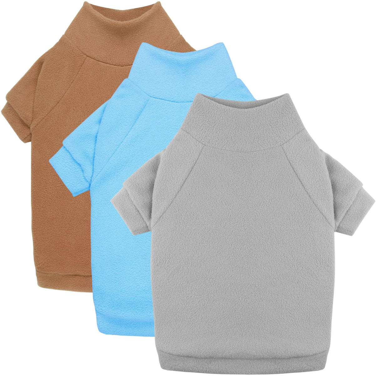 3 Pack Dog Sweater Fleece Dog Clothes Turtleneck Soft Warm Dog Sweatshirt Dog Sweaters For Small Dogs Puppy Sweater Boy Girl Pet