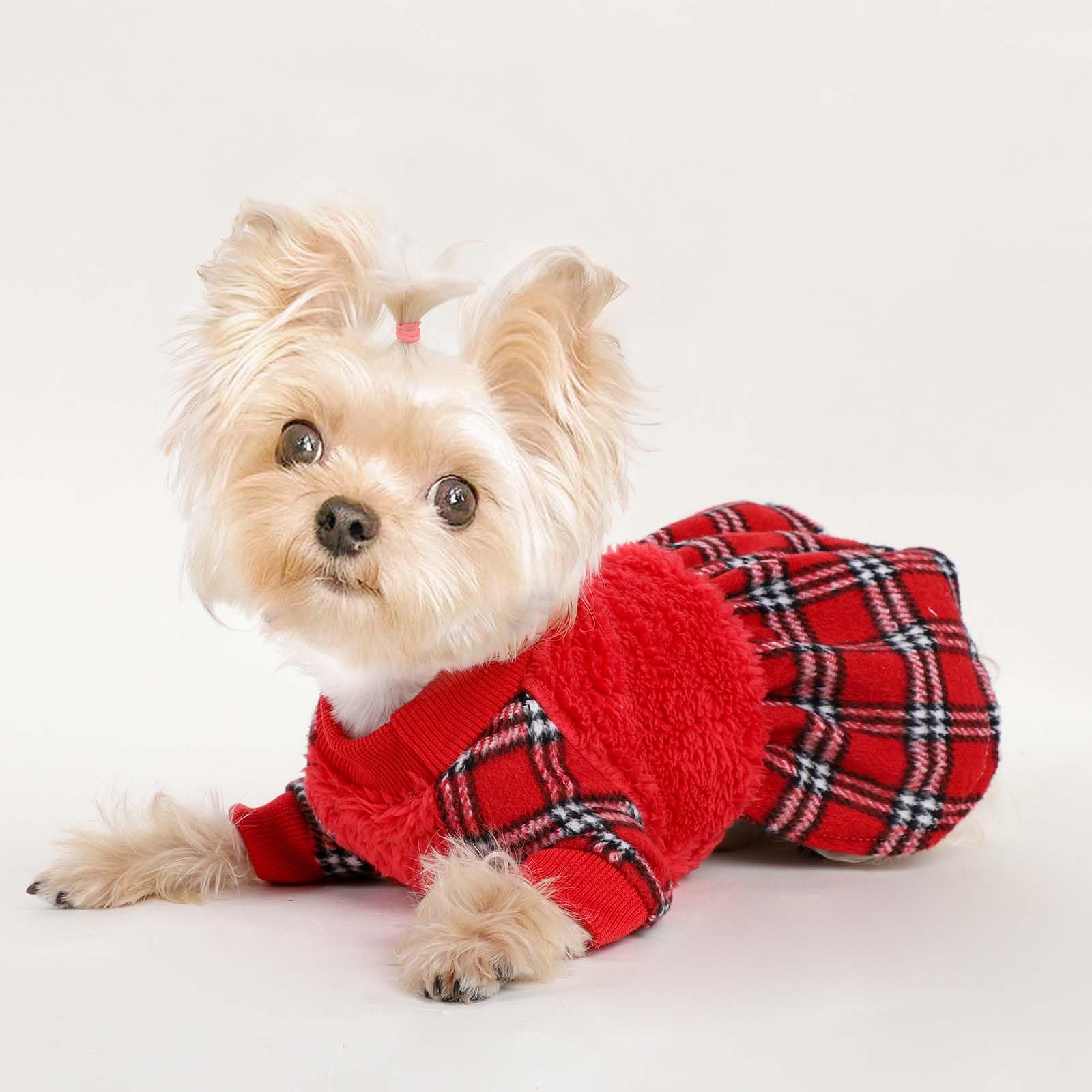 Shifenmei Christmas Dog Clothes Xxs Dog Dress Chihuahua Teacup Dog Dresses Winter Dog Clothes For Small Dogs Girl Fall Puppy Dre