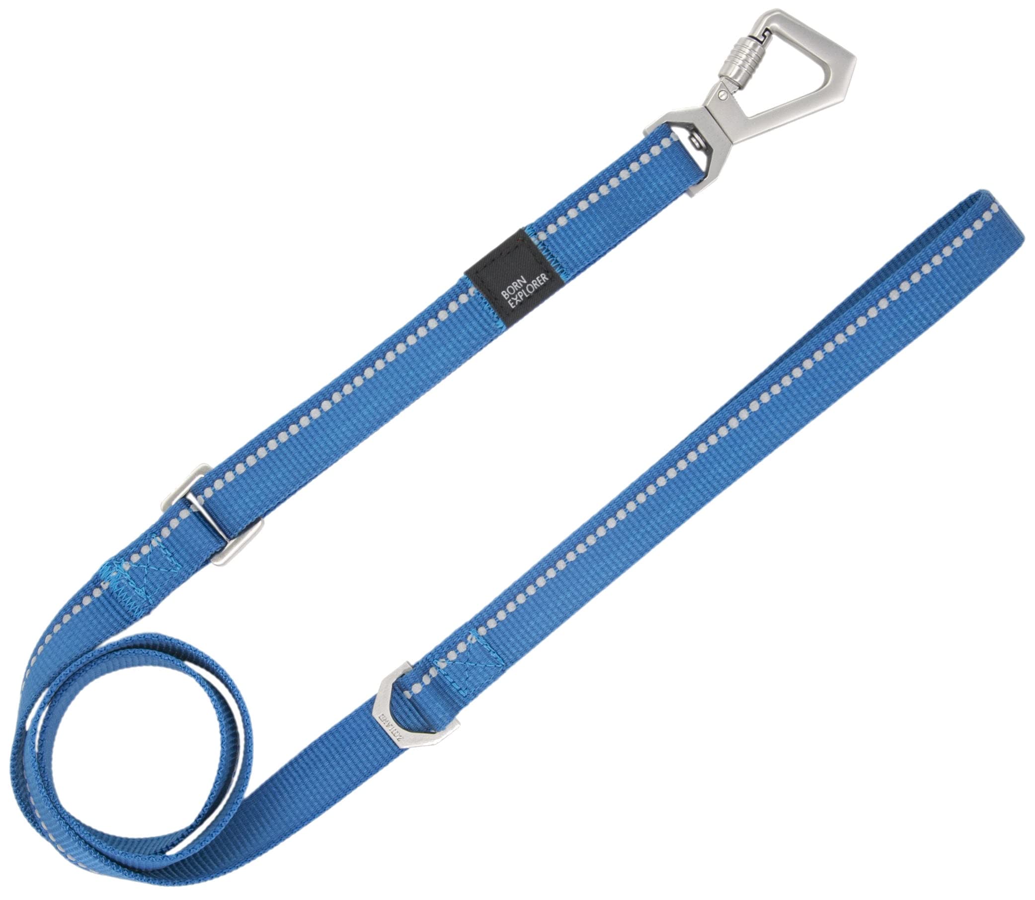Pet Life Advent Outdoor Series Reflective Training Dog Leash And Collar, Lg, Blue