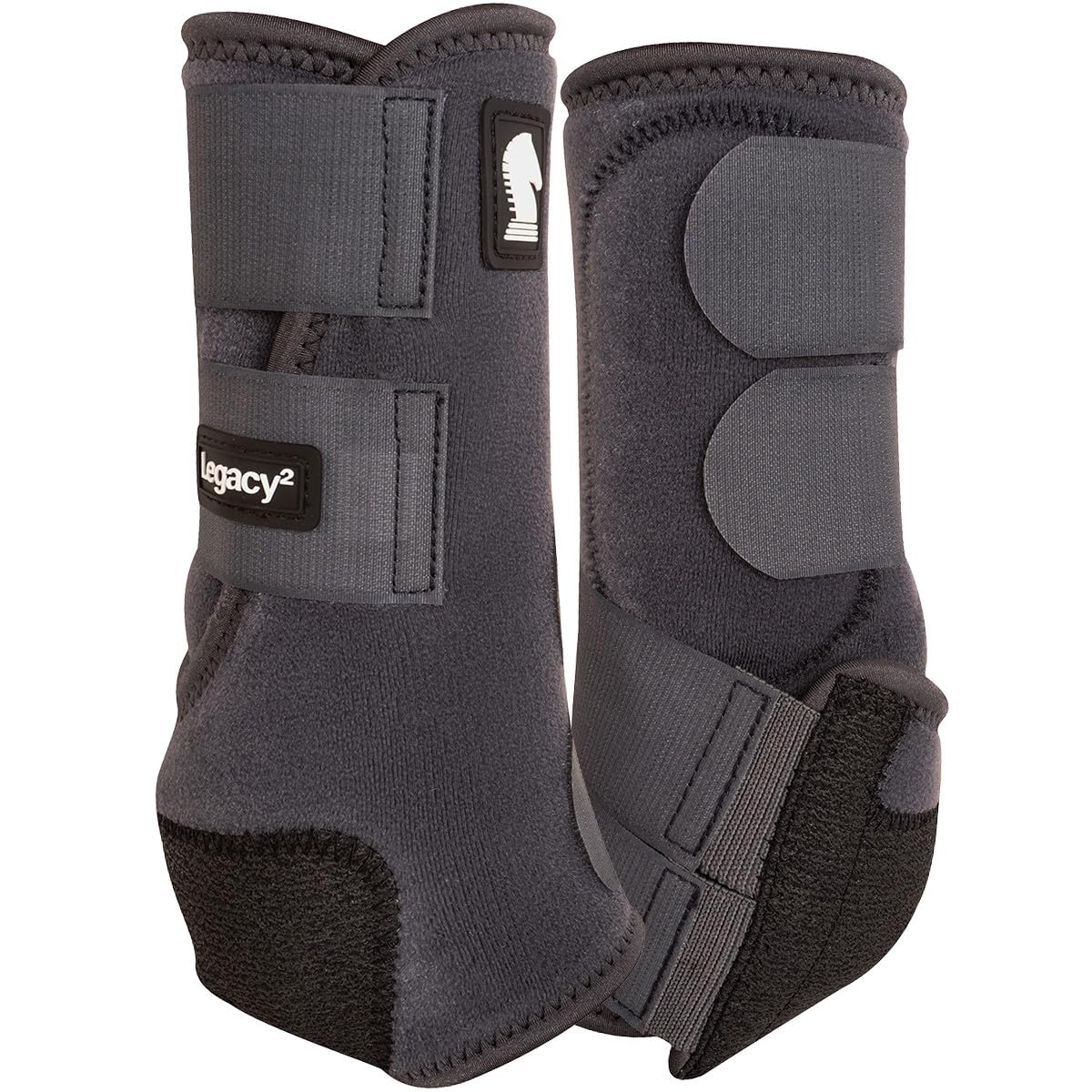 Classic Equine Legacy2 Support Boots, Front (Charcoal, Medium)