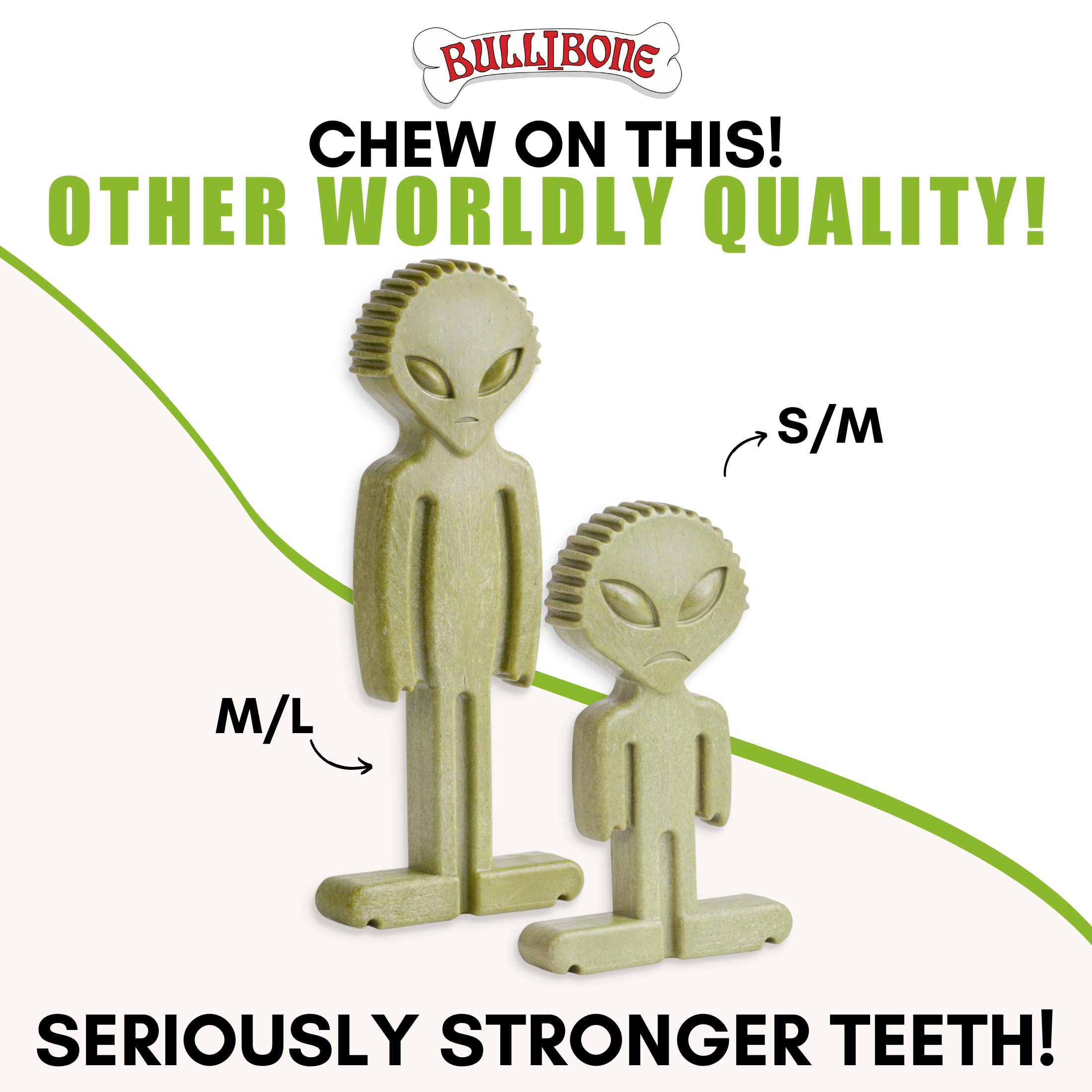 Bullibone Alien Bone: Chew Toy for Aggressive Chewers and Large Dogs