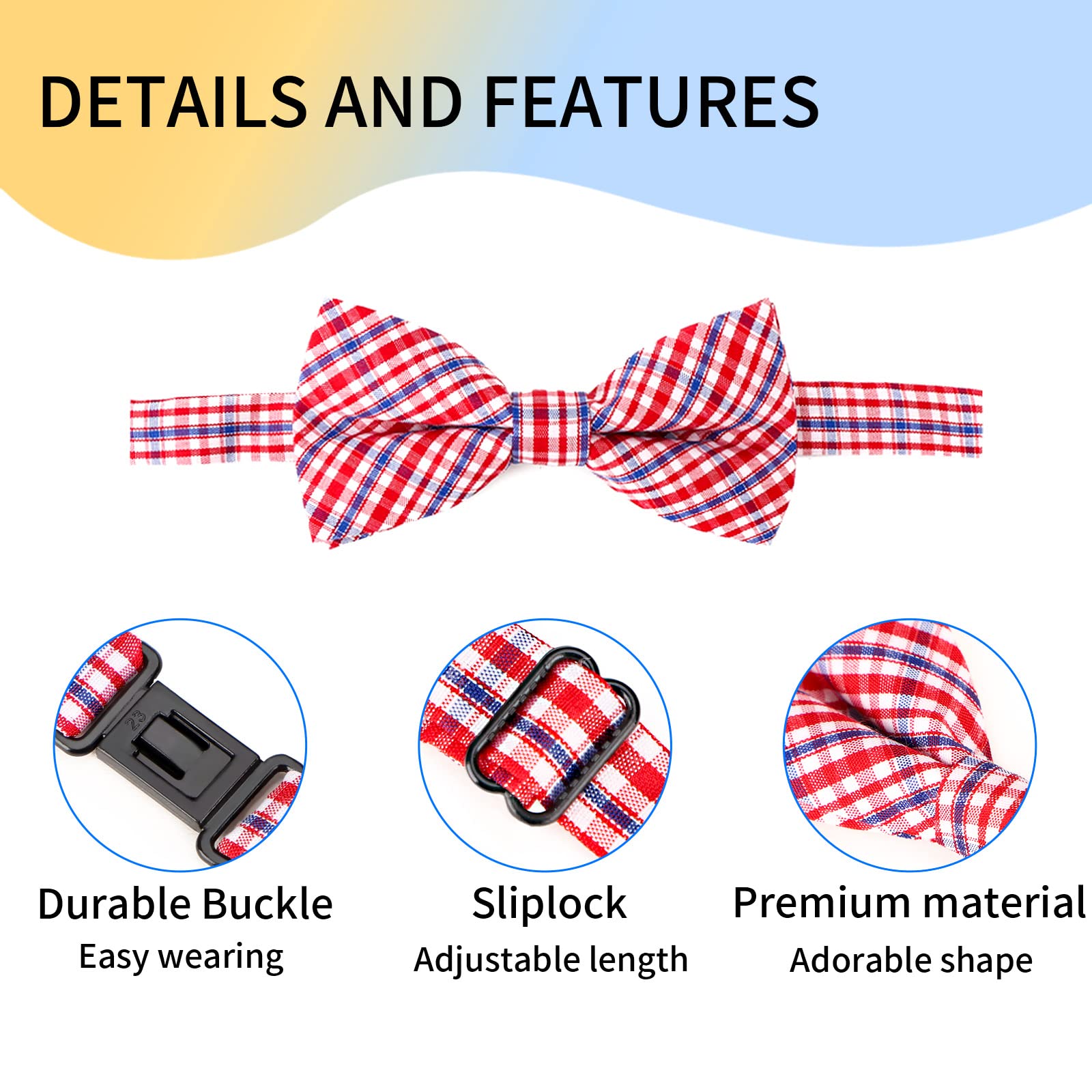 Segarty Dog Bow Tie, 10 Pcs Bowties Dog Collar Holiday Cat Collar Grooming Bulk Bows For Festival Party Pet Puppy Photography Ne
