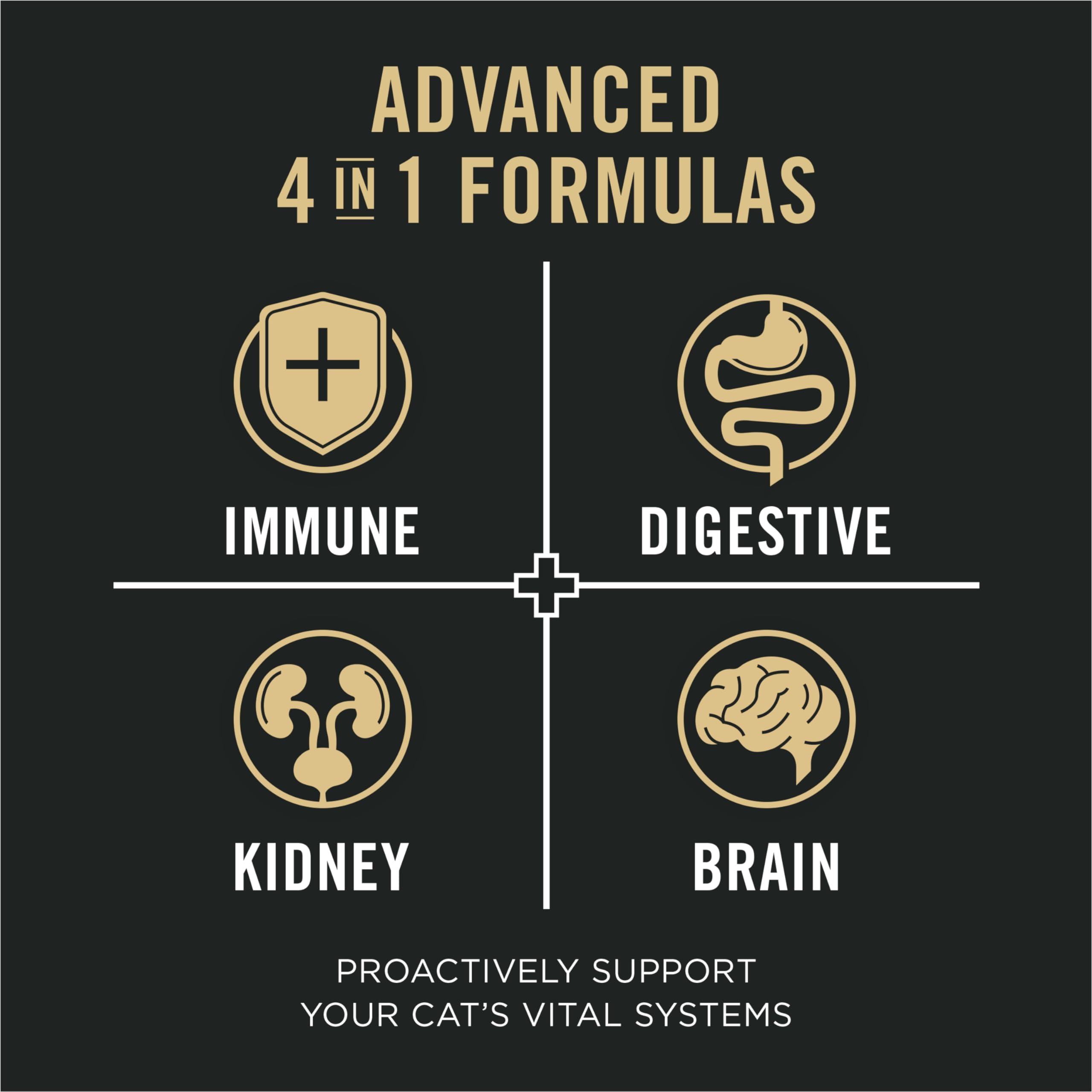 Purina Pro Plan Vital Systems Chicken Wet Cat Food Pate 4-in-1 brain, kidney, digestive and immune formula - (Pack of 24) 3 oz.