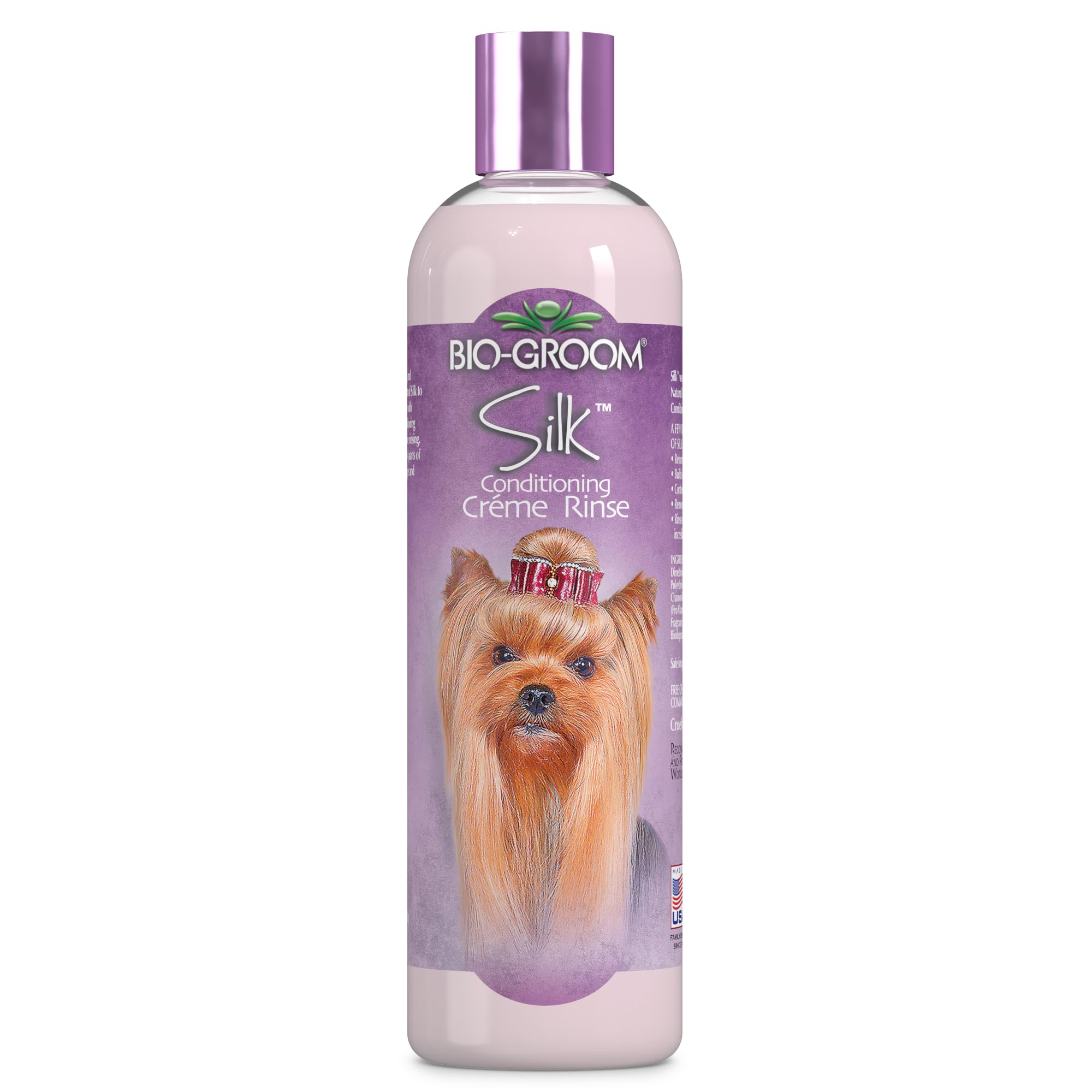 Bio-Groom Silk Creme Rinse Dog Conditioner - Conditioner For Dogs, Puppy Conditioner, Dog Conditioner Detangler, Dog Hair Conditioner - 12 Fl Oz 1-Pack