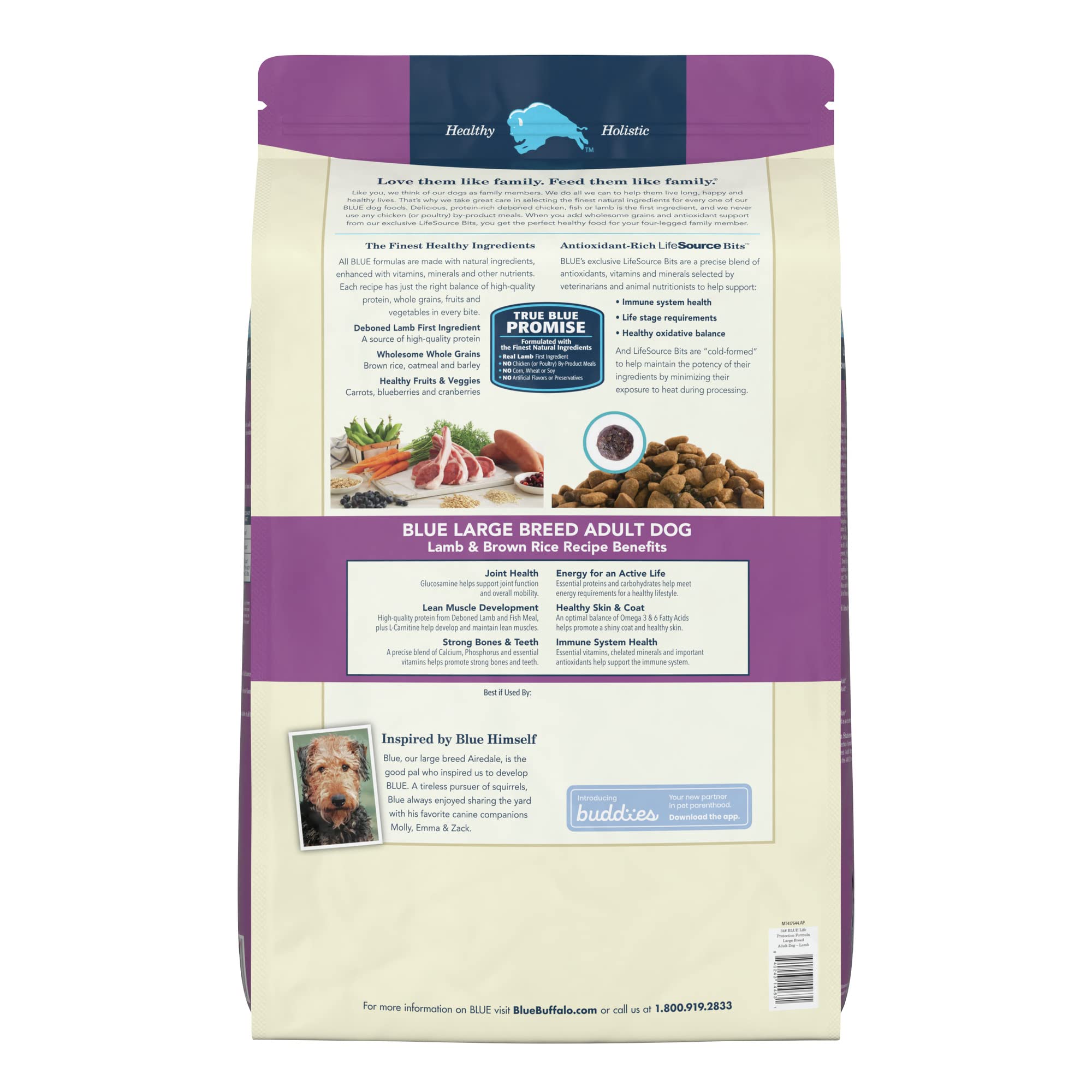 Blue Buffalo Life Protection Formula Large Breed Adult Dry Dog Food, Promotes Joint Health and Lean Muscles, Made with Natural I