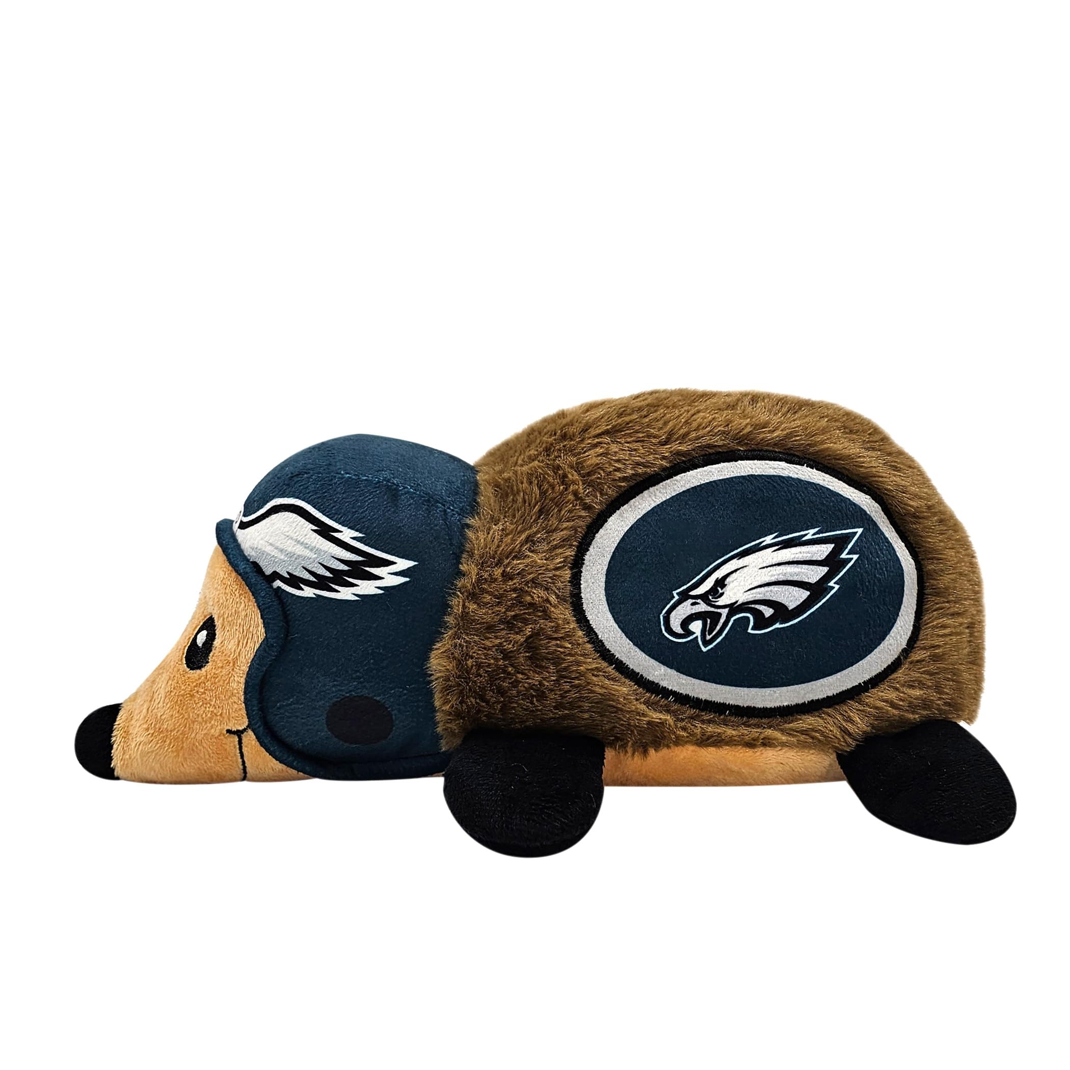 Pets First Plush Hedgehog Toy for Dogs & Cats, NFL Philadelphia Eagles, Squeaker Chew Toy, Interactive Soft Pet Toy, Model PHL-3744