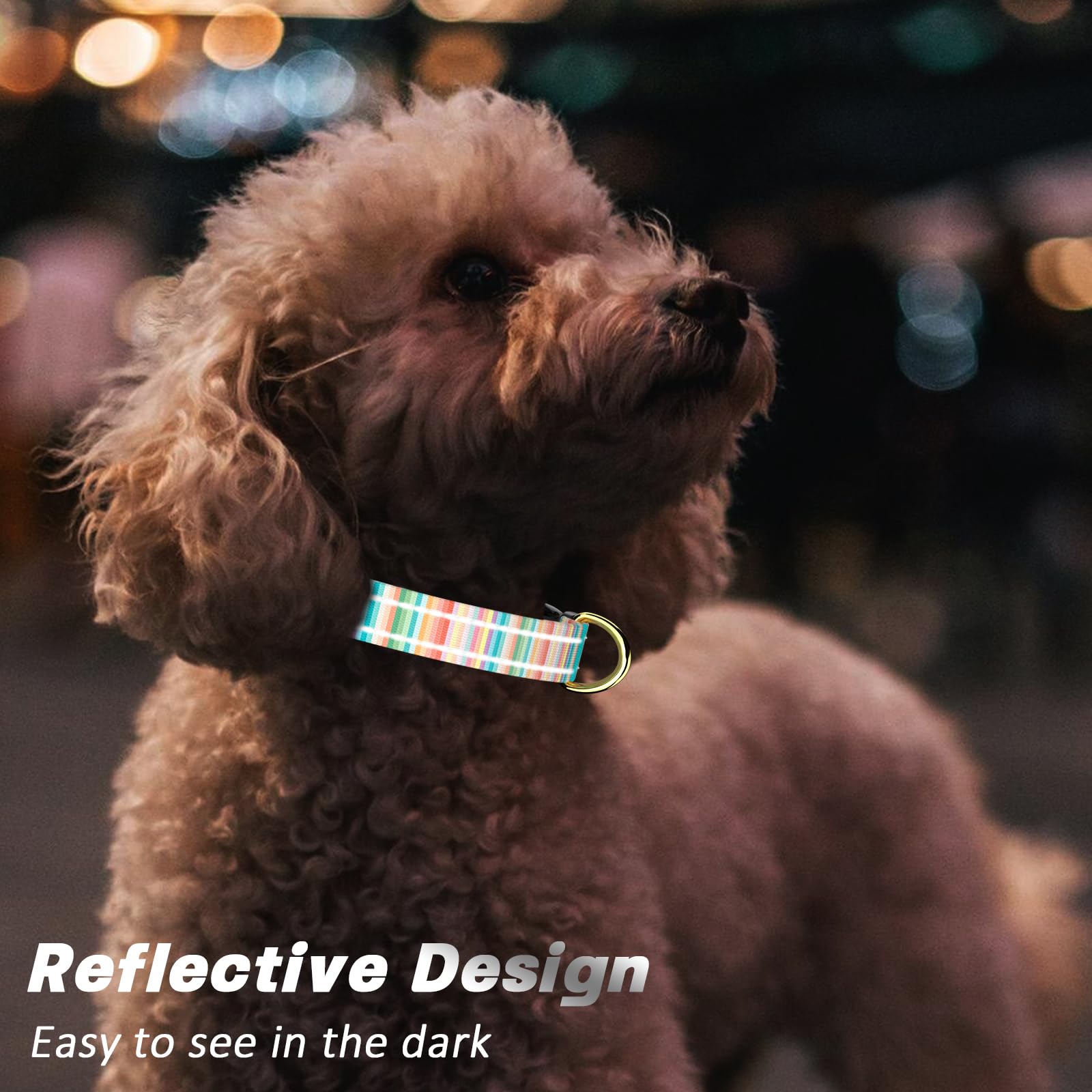 Tmoodel Reflective Dog Collar, Cute Dog Collar For Small Dogs, Soft Nylon Puppy Collar For Boy And Girl Female Dogs, Adjustable