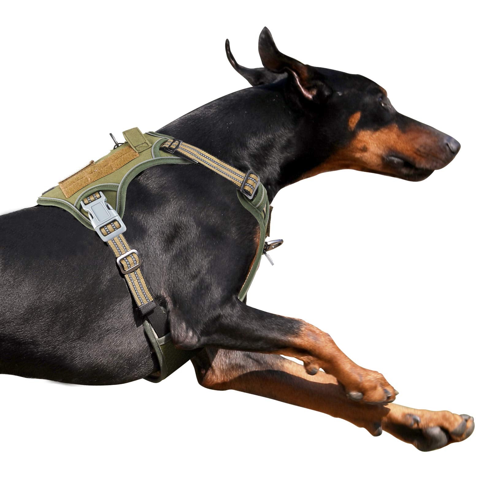 BUMBIN Tactical Dog Harness for Large Dogs No Pull, Famous TIK Tok No Pull Dog Harness, Fit Smart Reflective Pet Walking Harness