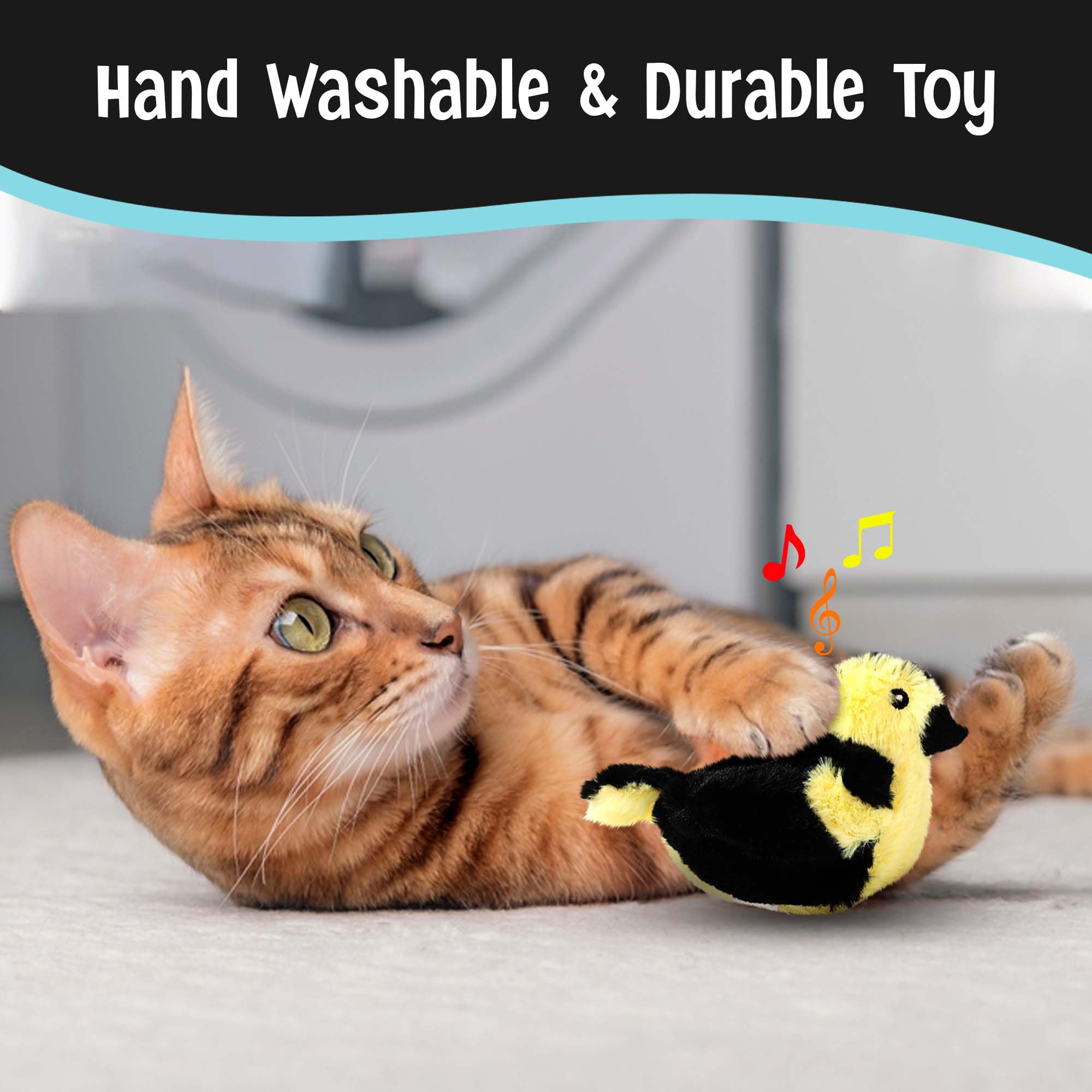 Spot Song Birds Cat Toys - Touch Activated Singing Catnip Toy Mimics Real Bird Songs, Battery Operated Toy Satisfies Cat'S Natural Urge To Hunt - One 5' Song Bird, Assorted Colors