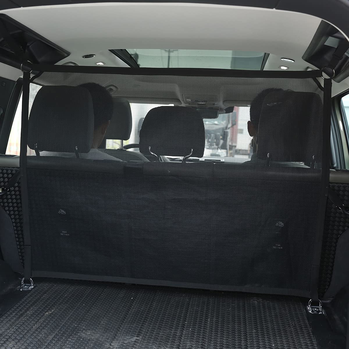 Cheya Pet Restraint Net Dog Fence Car Backseat Divider Vehicle Gate Cargo Area Travel Trunk Mesh Net Screen For Land Rover Defender 110 2020 2021 (Style B)