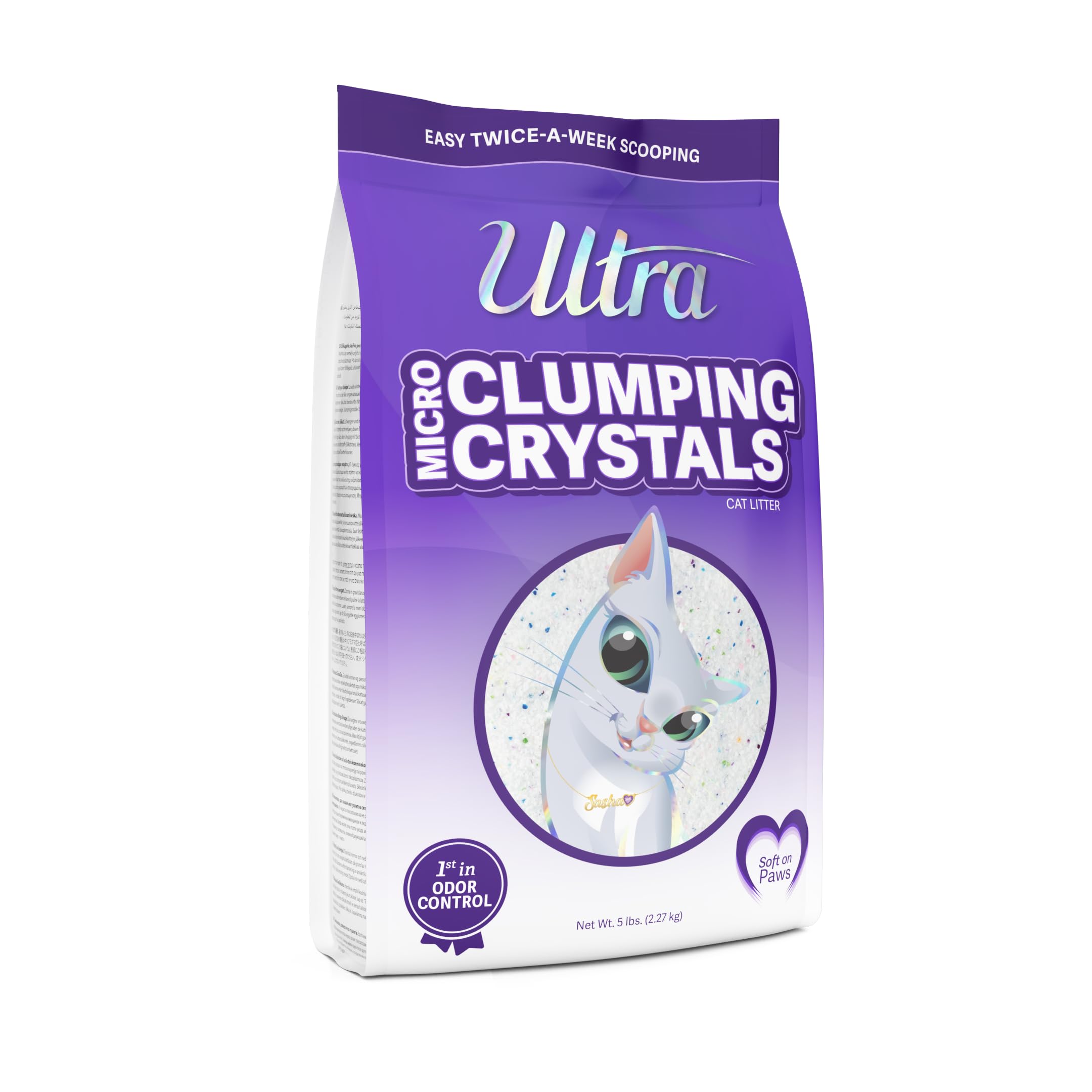 Ultra Clumping Micro Crystals Cat Litter - Dust Free, Soft On Paws, Fragrance Free - 5 Lbs.