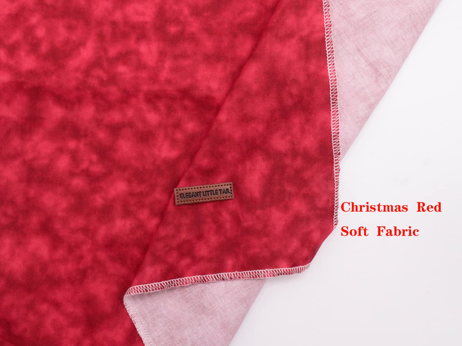 Elegant Little Tail Dog Bandanas - 1 Pack Washable Christmas Scarves For Small & Medium Dogs