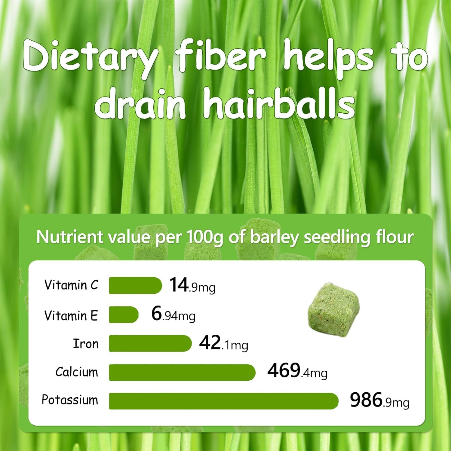 HavenJanny 120g Freezed Drying Cat Grass Treats for Cats, Cat Grass Teething Stick Snacks for Cats Hairball Removal and Teeth Cl