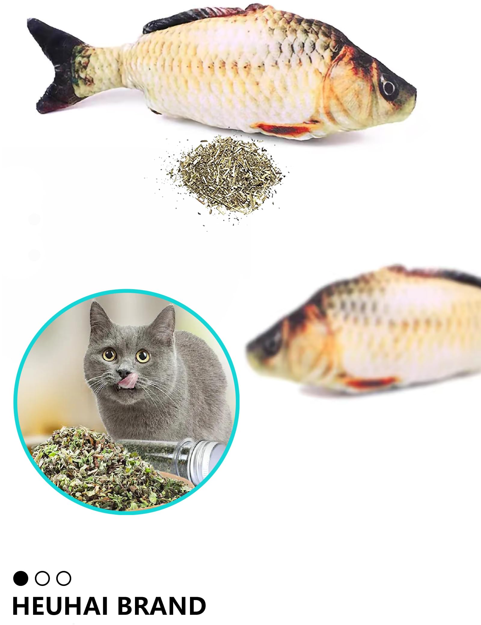 Heuhai 19 Pcs Cat Toys Variety Pack For Indoor Cats And Kittens, Fuzzy Balls, Jingle Bells, Wind-Up Chick, Catnip Fish, And More