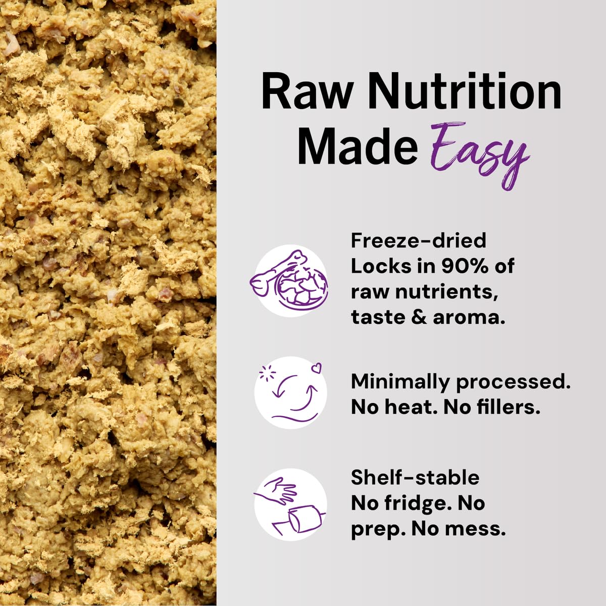 Stella & Chewys Freeze-Dried Raw Cat Dinner Morsels - Premium Pork Recipe with 98% Responsibly-Sourced Meat & Organs - Natural