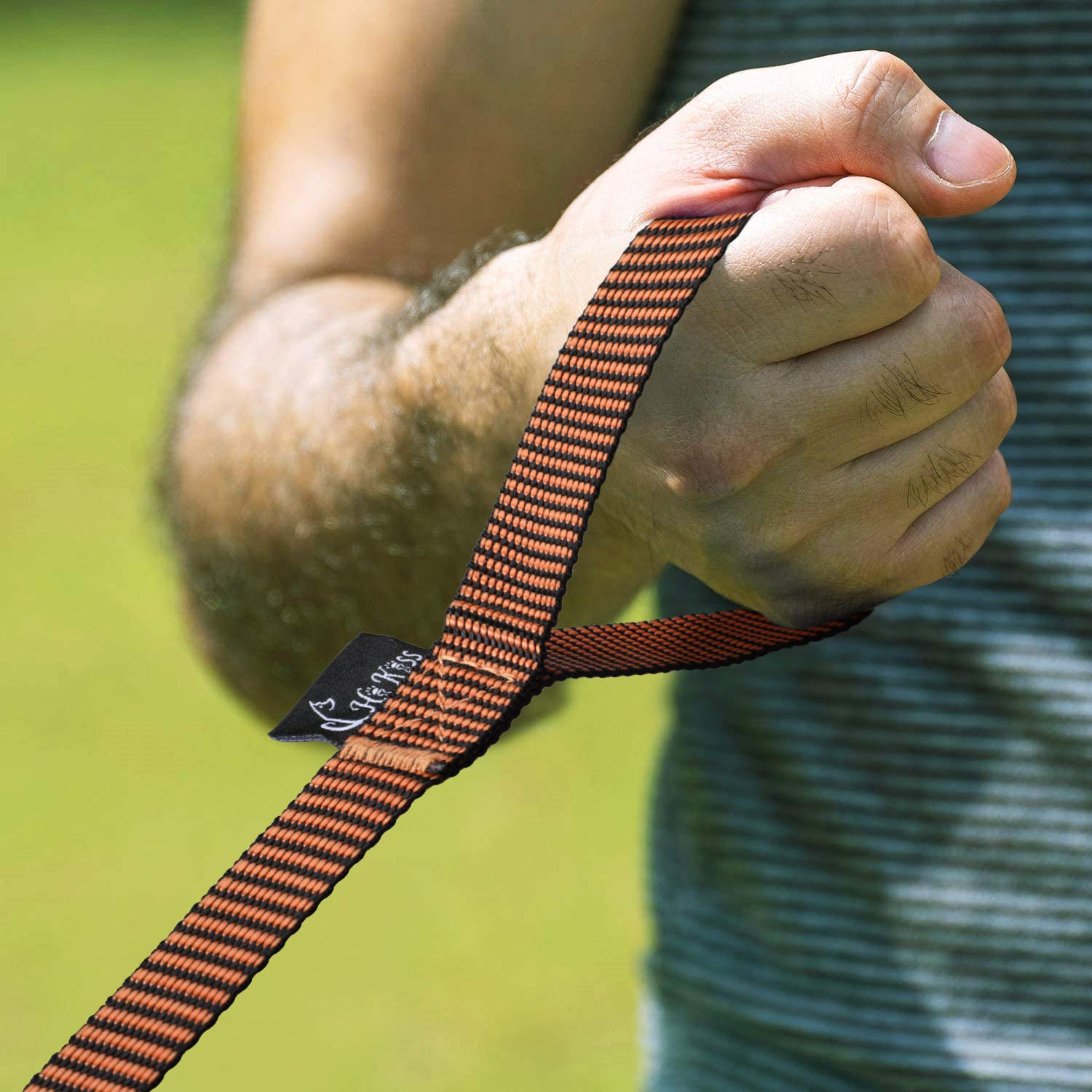 Hi Kiss Dog Obedience Training Leash - 30ft Nylon Lead, Black/Orange, Ideal for Recall, Agility, Play, Camping
