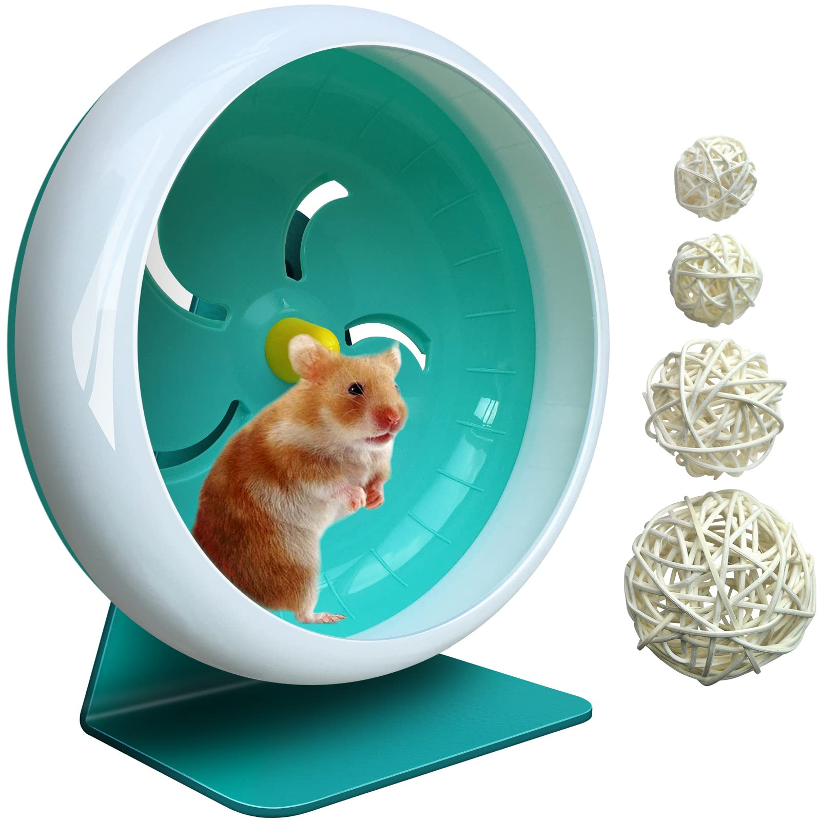 Hamster Wheel,Silent Hamster Wheel,Silent Spinner,Quiet Hamster Wheel,Super-Silent Hamster Exercise Wheel,Adjustable Stand Silen